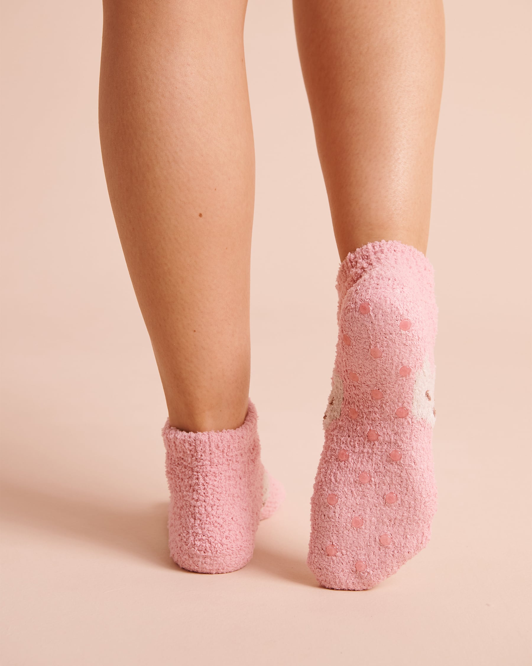 LA VIE EN ROSE Plush Cat Socks Pink/Cats 40700484 - View2