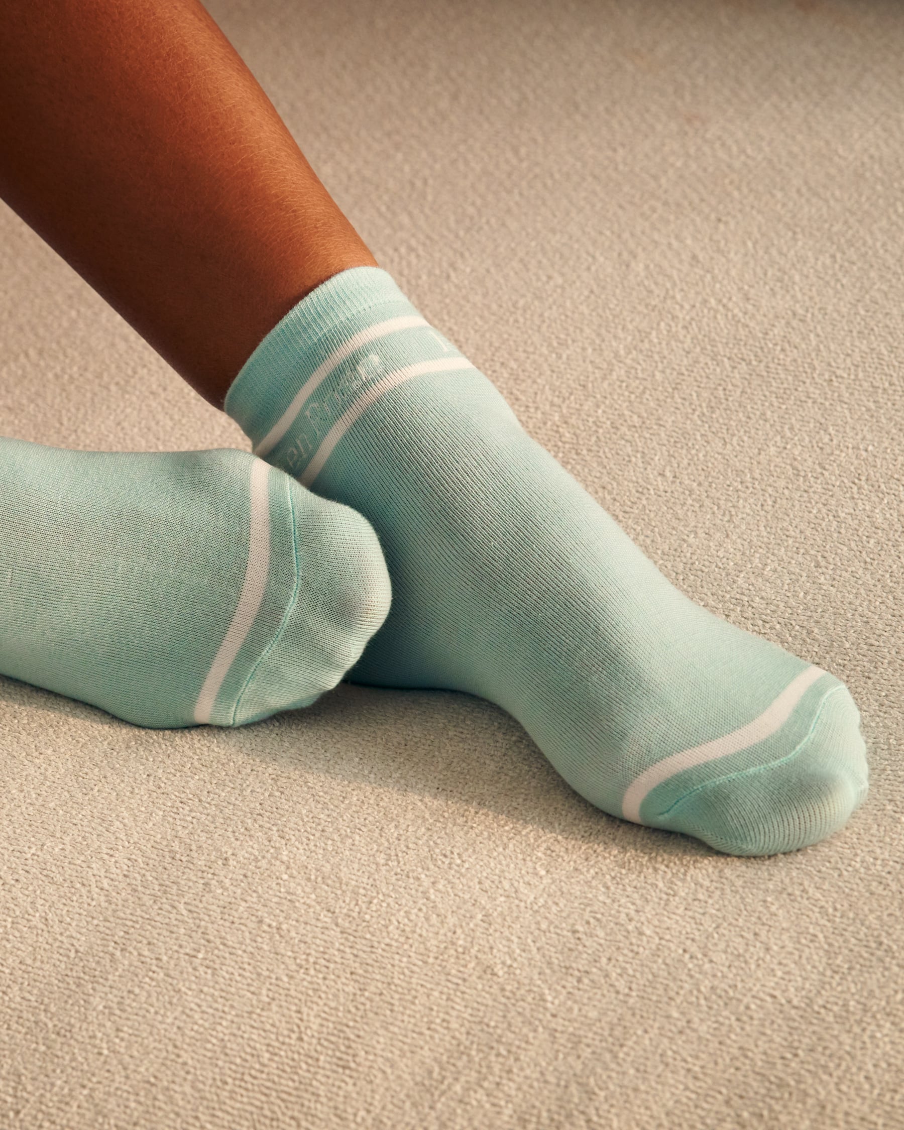 LA VIE EN ROSE Ribbed Socks Light Blue 40700483 - View1