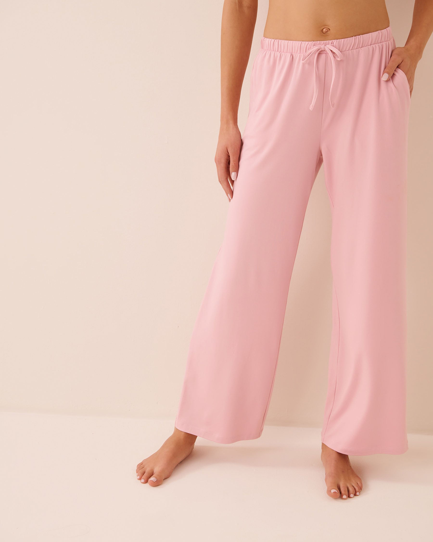 LA VIE EN ROSE Super Soft Wide-leg Pajama Pants Pink 40200861 - View1
