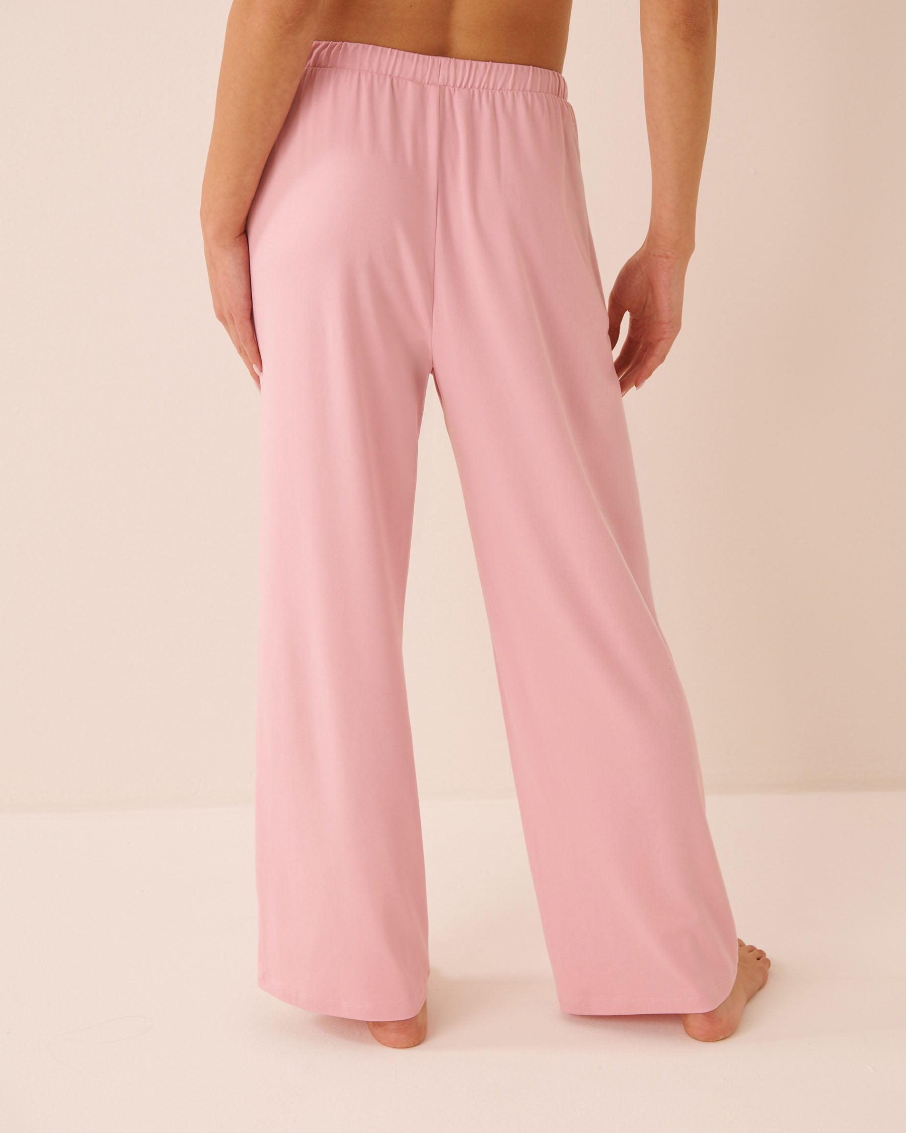 LA VIE EN ROSE Super Soft Wide-leg Pajama Pants Pink 40200861 - View2