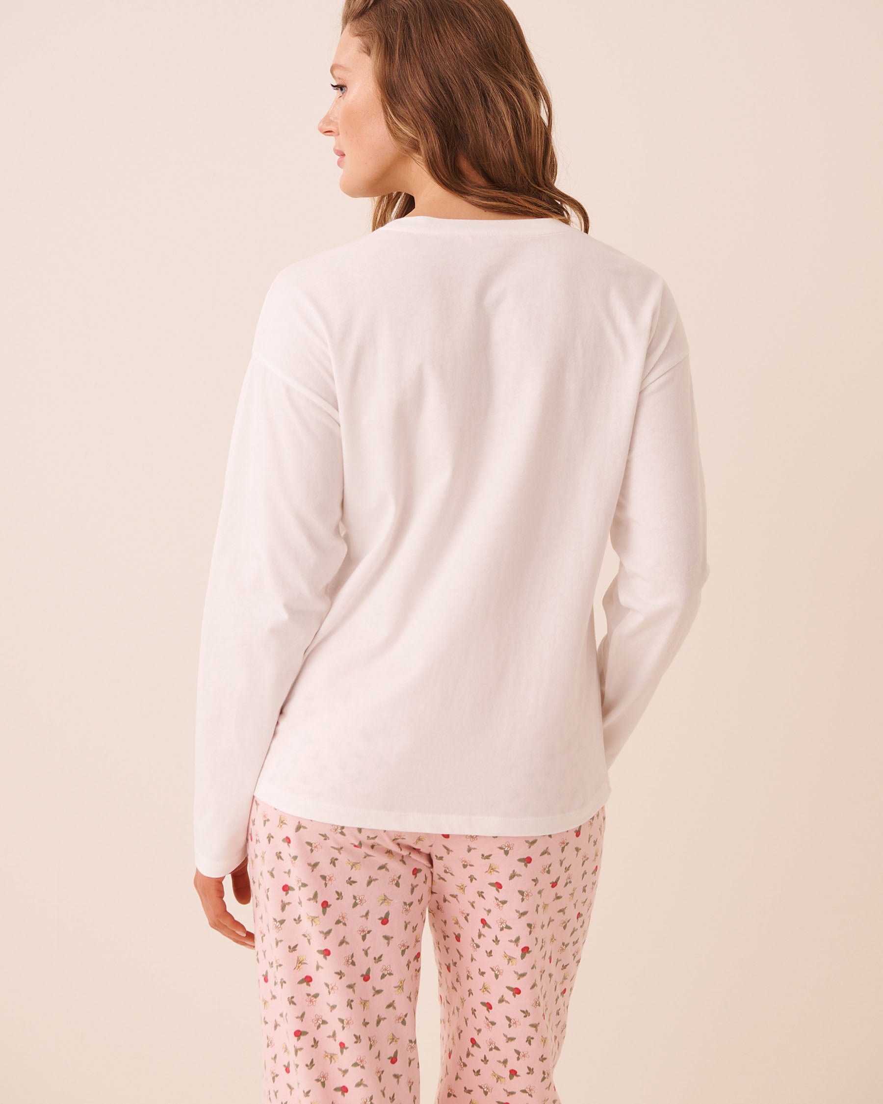 LA VIE EN ROSE Chandail manches longues en coton imprimé tomates Blanc/Oh so delicious! 40100891 - View2
