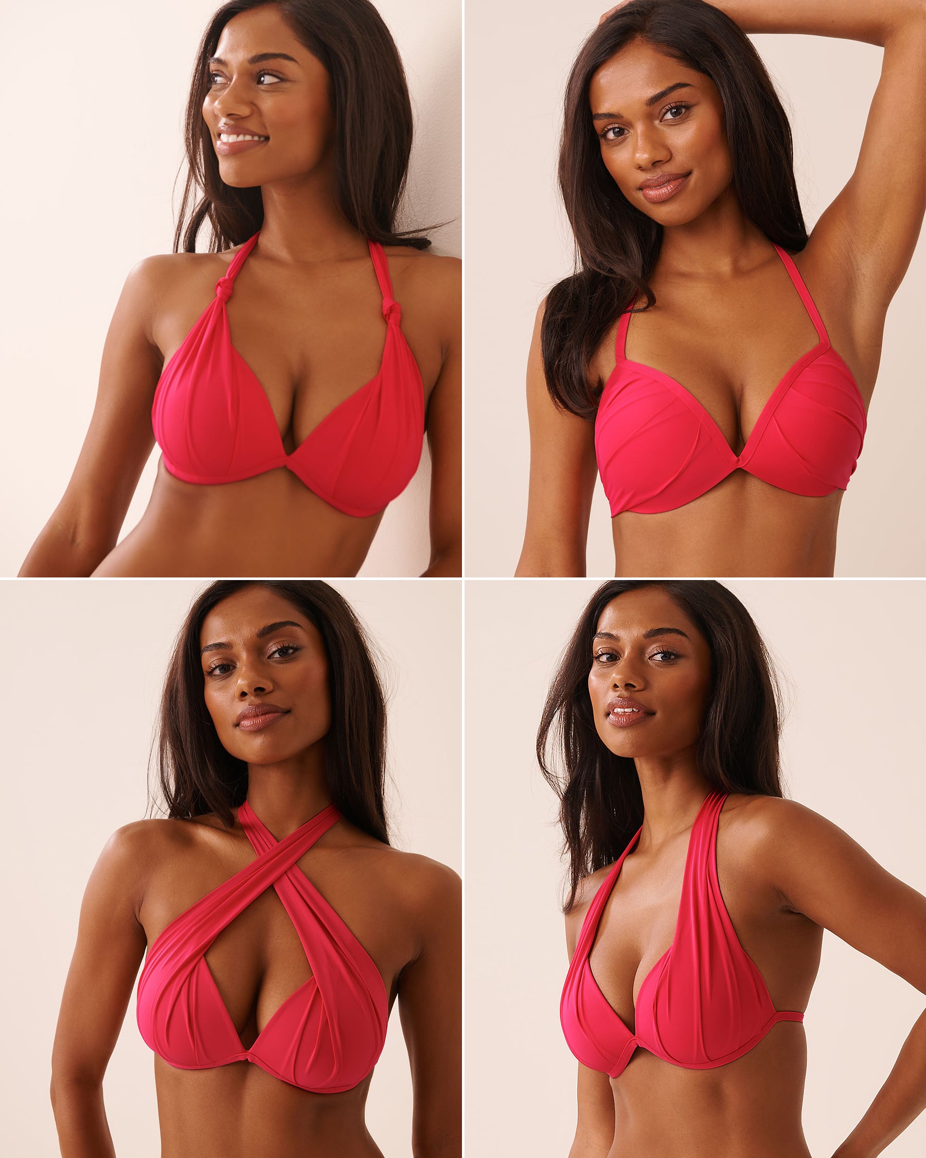 LA VIE EN ROSE AQUA Haut de bikini triangle convertible HABANERO Rouge piquant 70100980 - View2