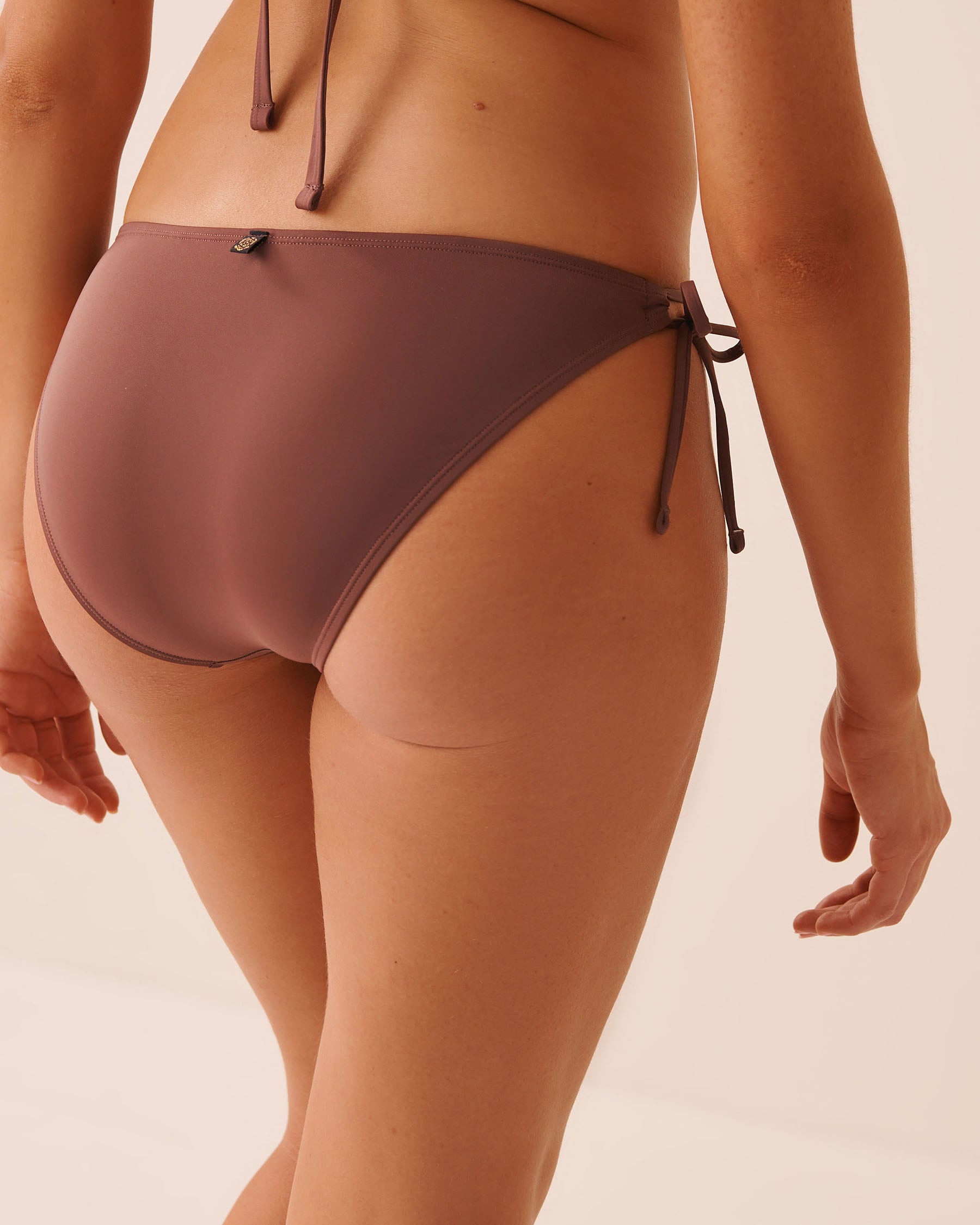LA VIE EN ROSE AQUA COFFEE Side Tie Brazilian Bikini Bottom Coffee Brown 70300918 - View2