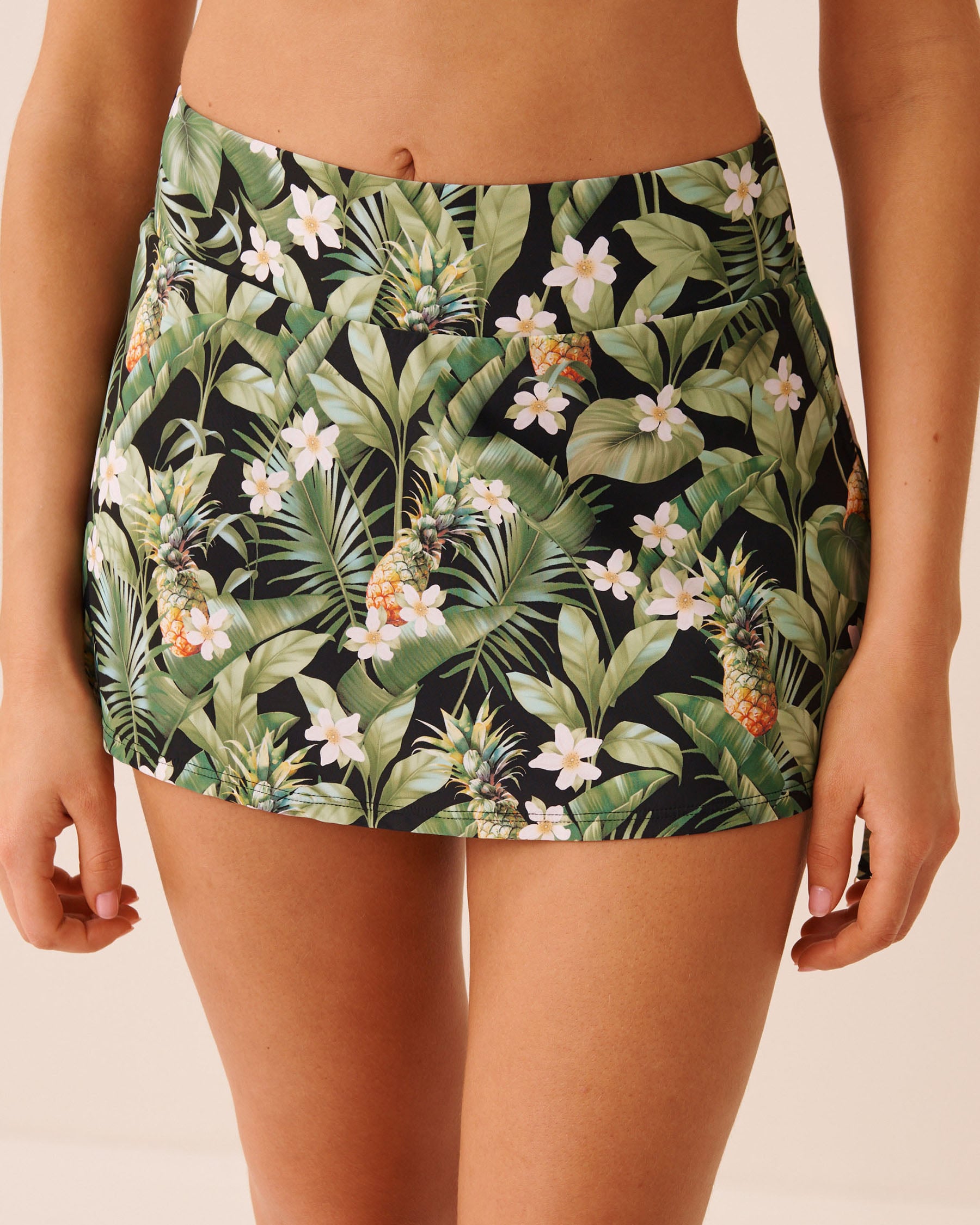 LA VIE EN ROSE AQUA Bas de bikini jupe taille haute ISLAND VACAY Ananas tropical 70300921 - View1