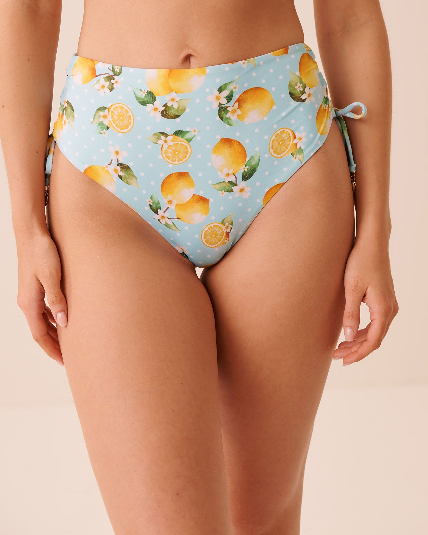 LA VIE EN ROSE AQUA LEMON POP High Waist Cheeky Bikini Bottom Lemons & Dots 70300939 - View1