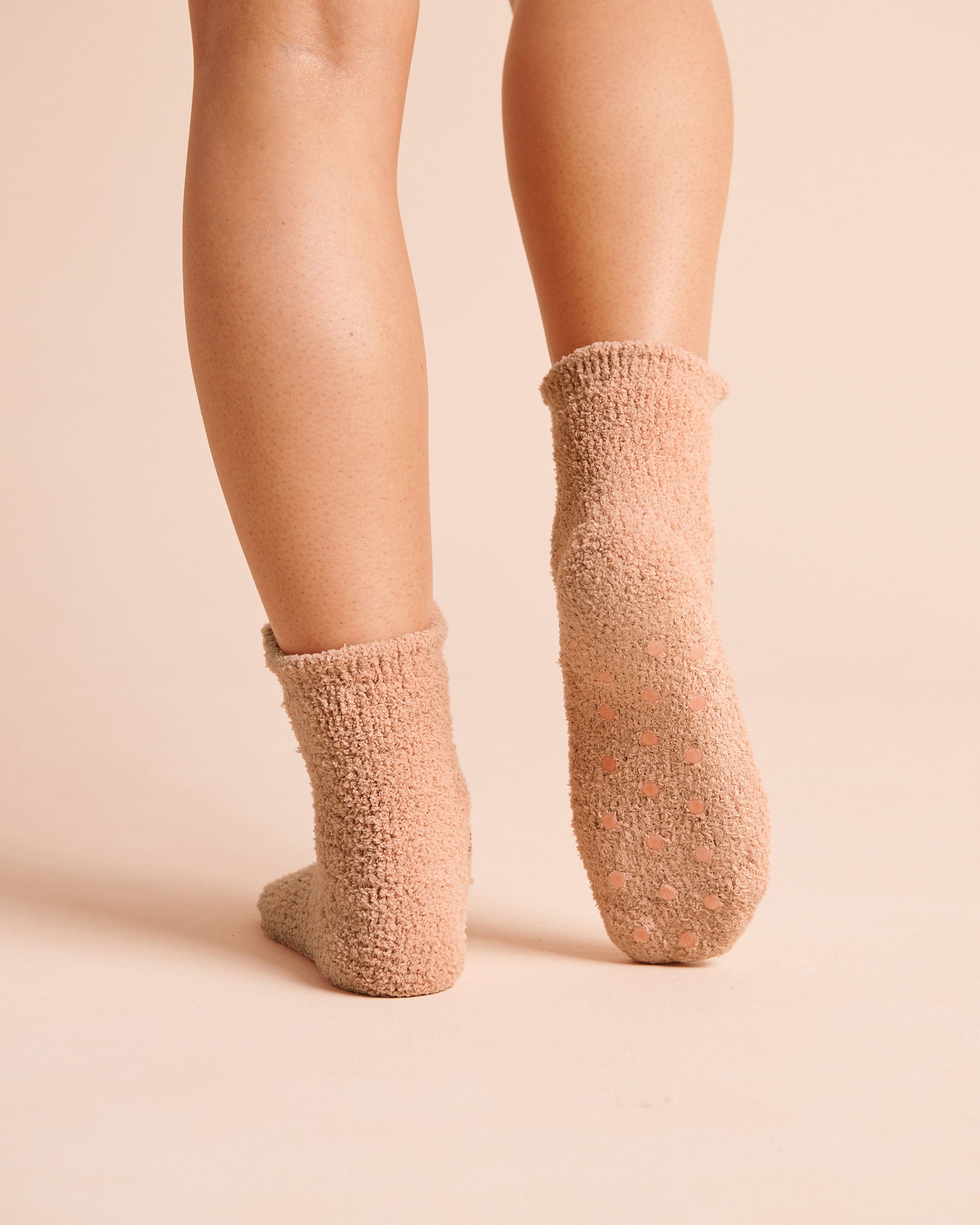 LA VIE EN ROSE Plush Groundhog Socks Brun/Groundhog 40700502 - View3