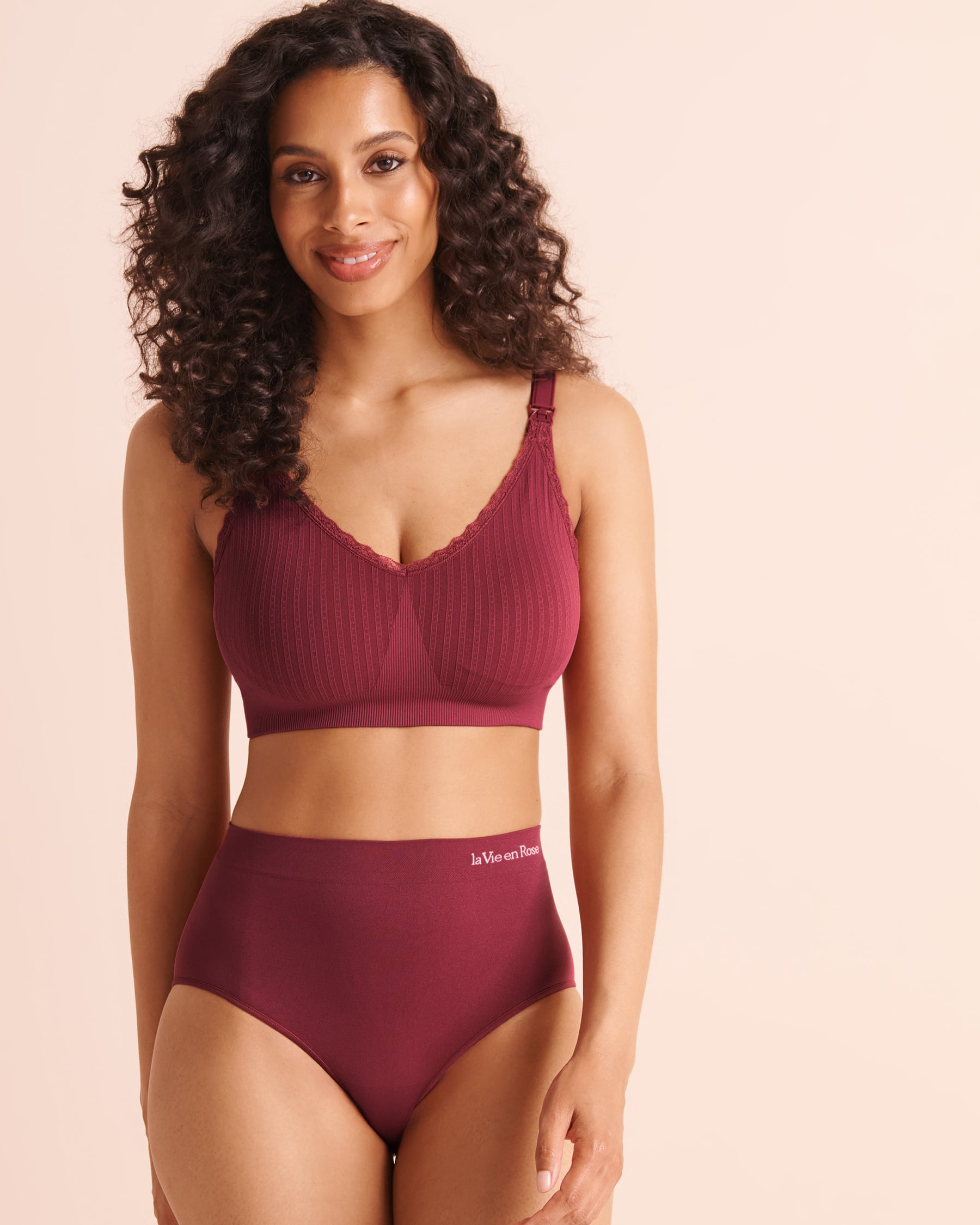 LA VIE EN ROSE Bralette allaitement sans coutures Rouge framboise 10200640 - View1
