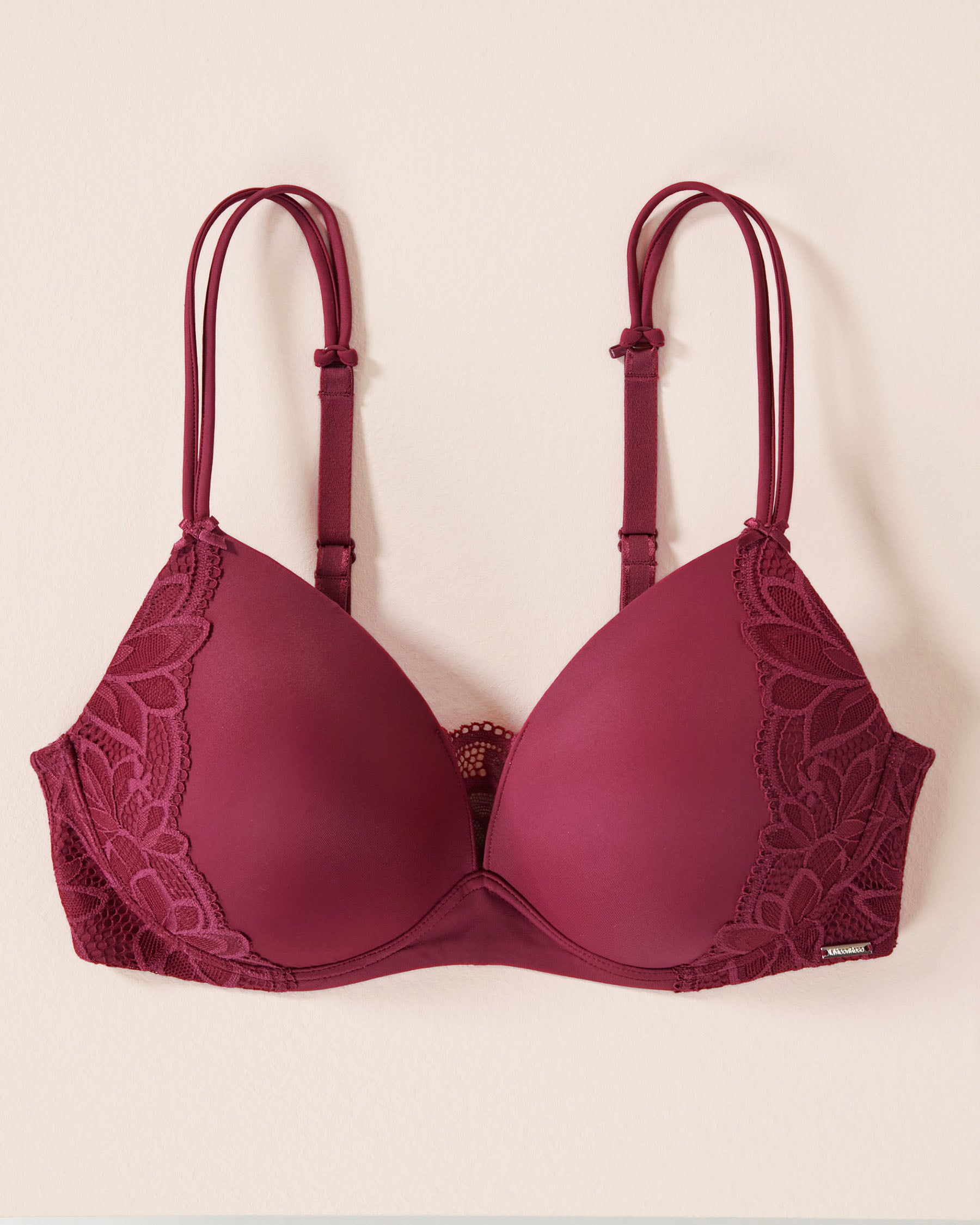 LA VIE EN ROSE Lightly Lined Wireless Mastectomy Bra Raspberry Red 10200641 - View1