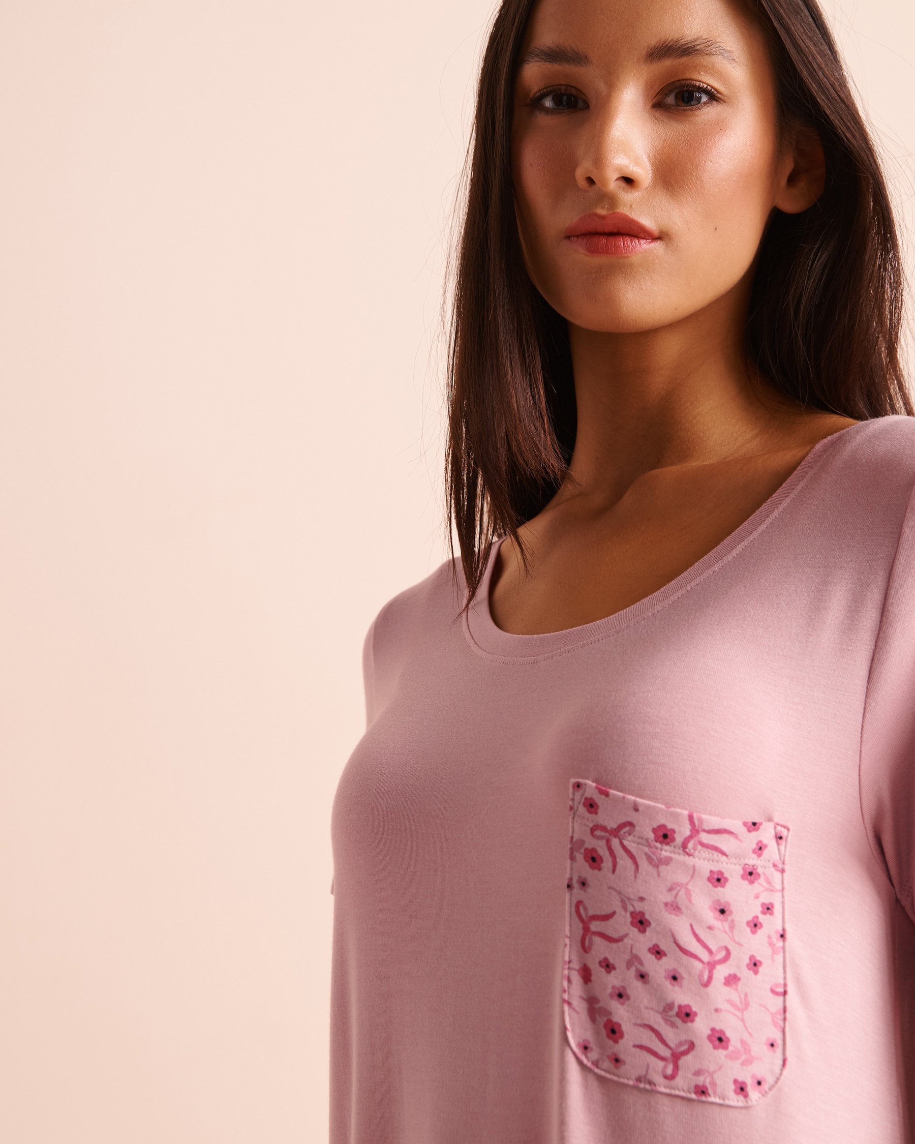 LA VIE EN ROSE Floral & Bow Print Soft Jersey Short Sleeve T-shirt Pink/Floral/Bow 60100212 - View3