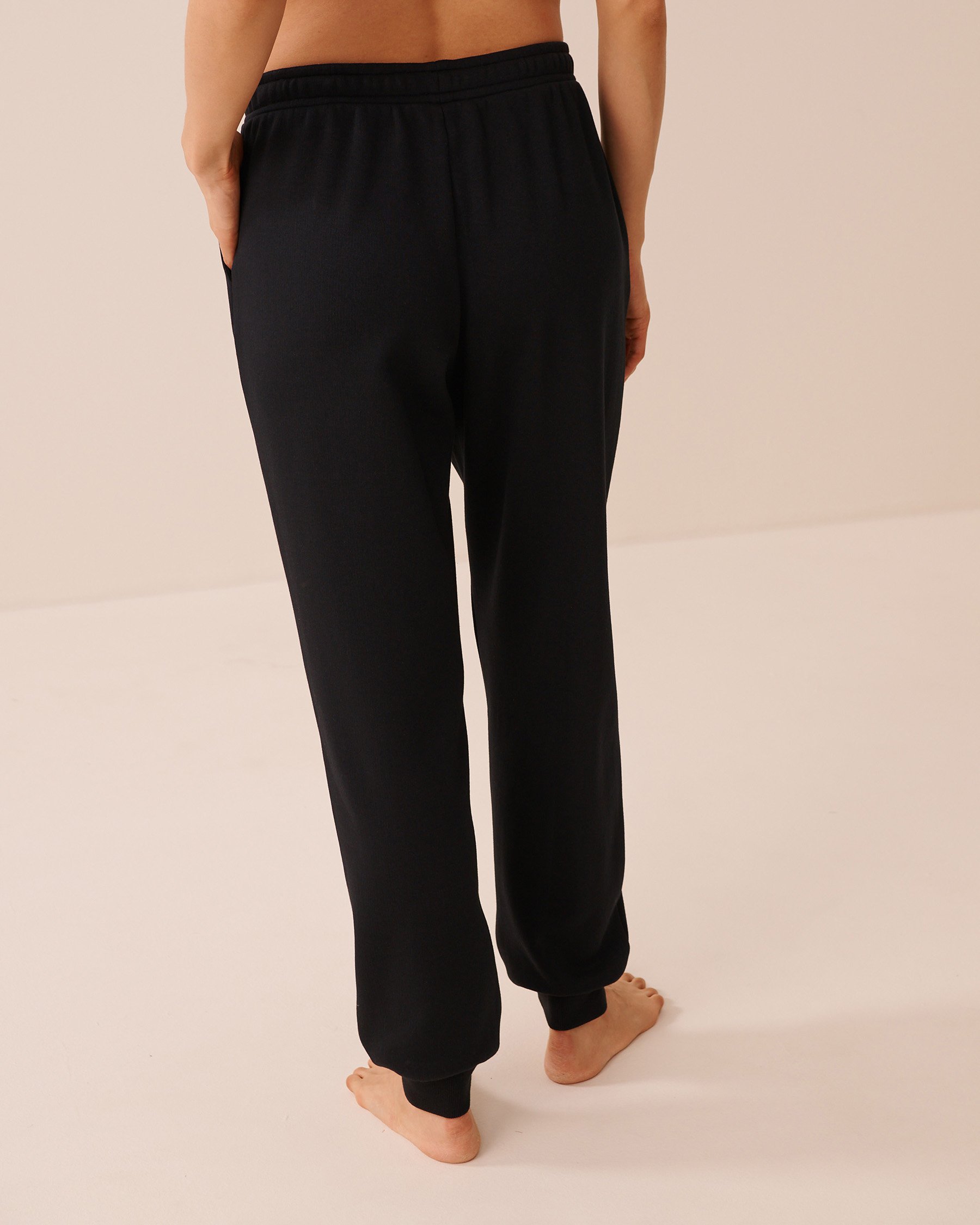 LA VIE EN ROSE Pantalon jogger en molleton brossé Noir 50200127 - Voir2
