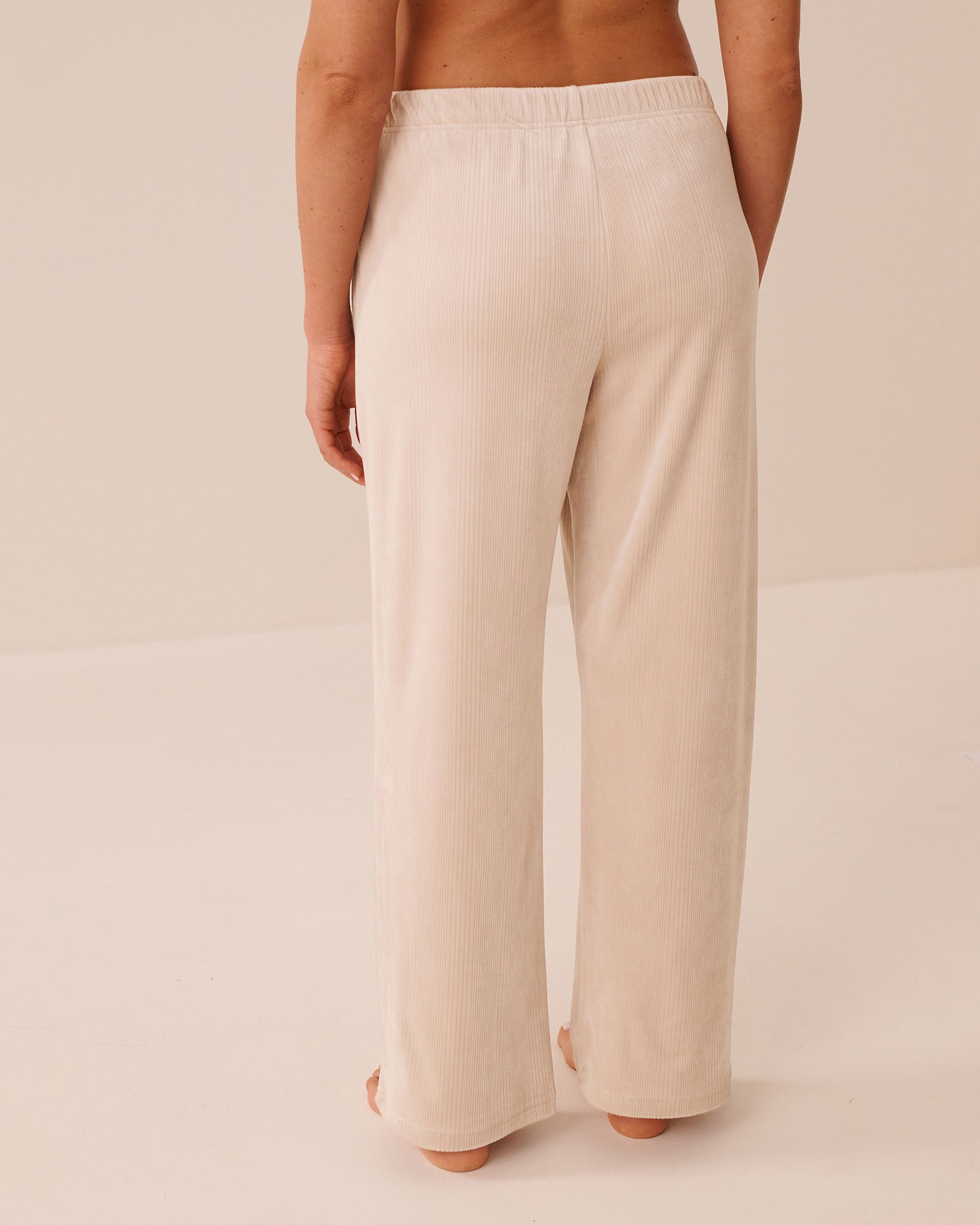 LA VIE EN ROSE Pantalon en velours côtelé Beige 50200126 - View2