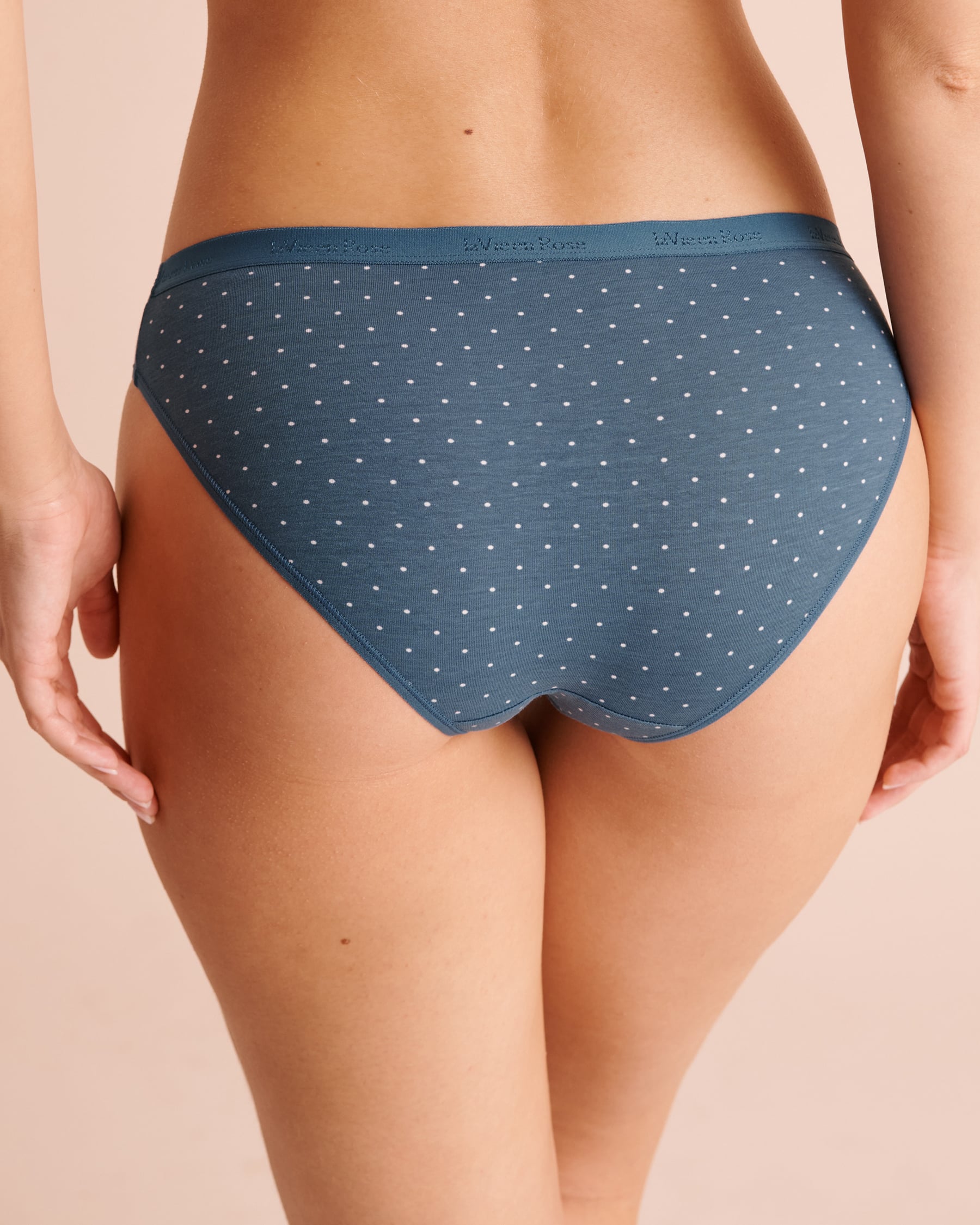 LA VIE EN ROSE Cotton Bikini Panty Blue Polka Dot 20100830 - View2