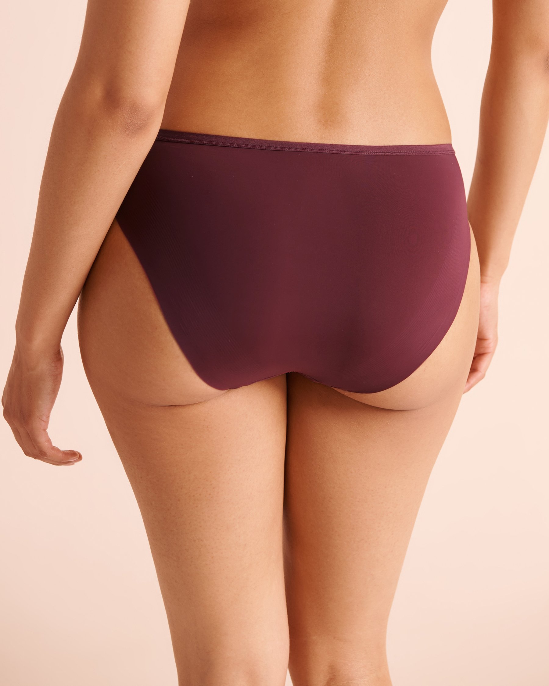 LA VIE EN ROSE Microfiber Sleek Back Bikini Panty Burgundy 20300543 - View2