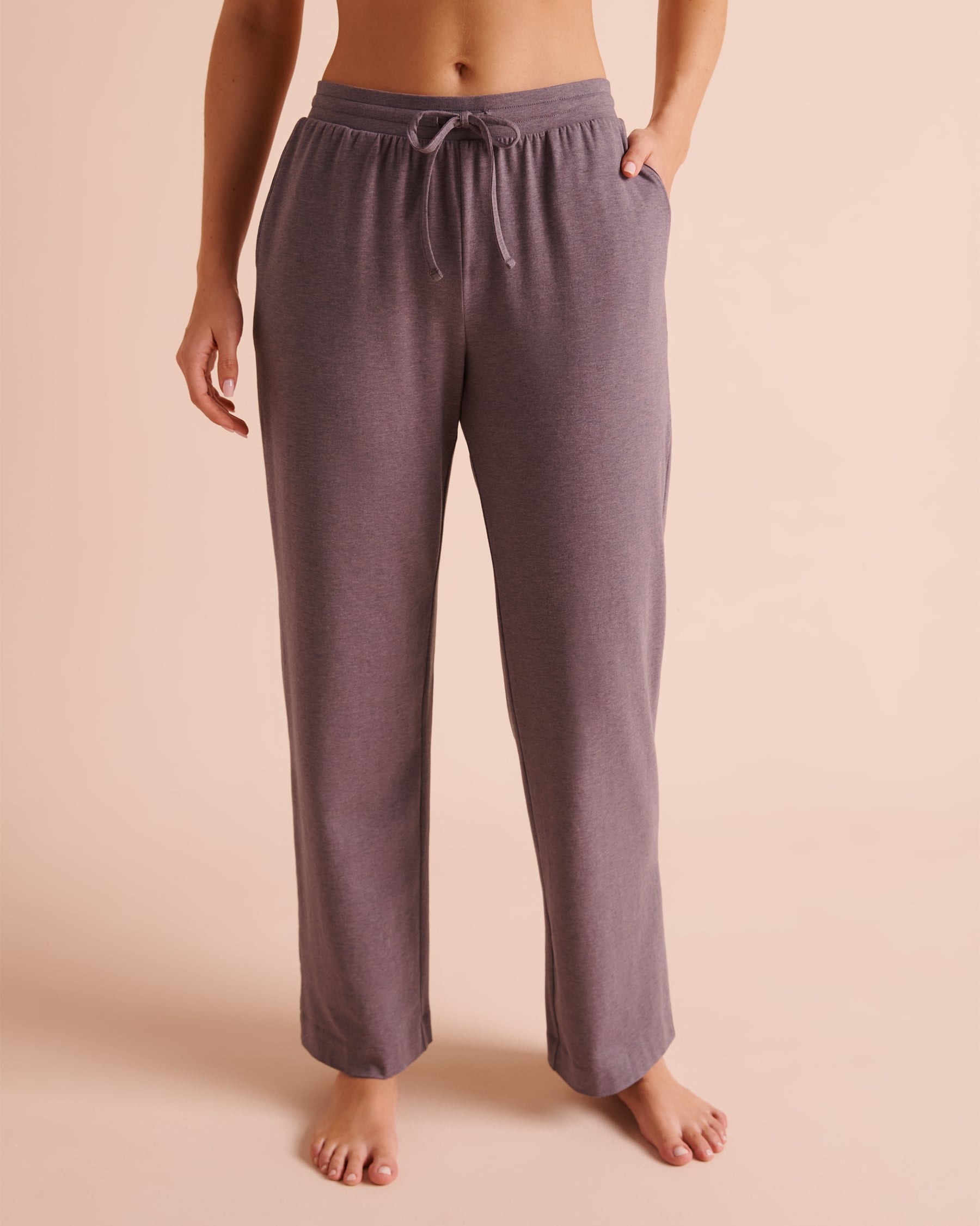 LA VIE EN ROSE Cotton Pajama Pants Dusty Plum 40200880 - View1