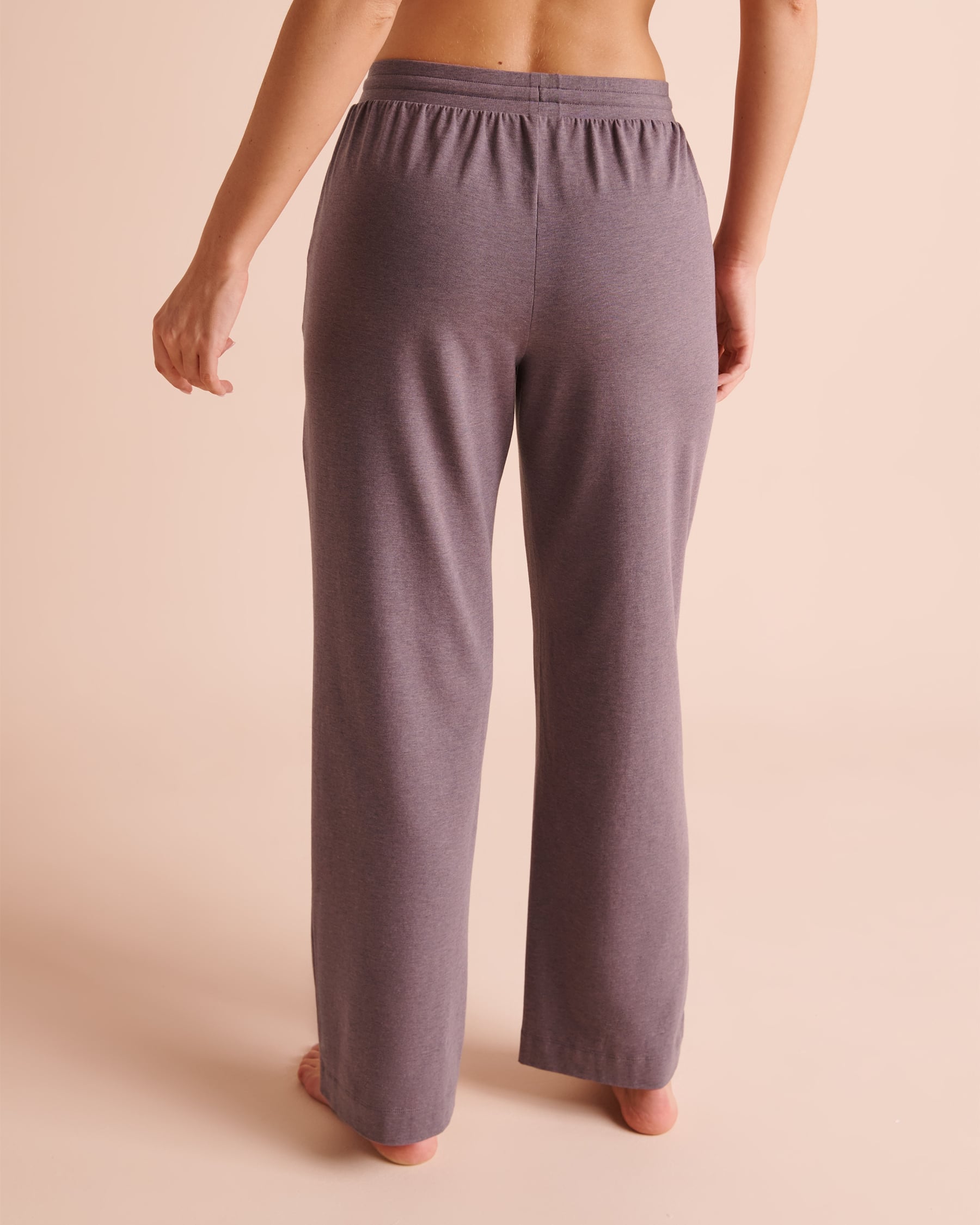 LA VIE EN ROSE Cotton Pajama Pants Dusty Plum 40200880 - View2