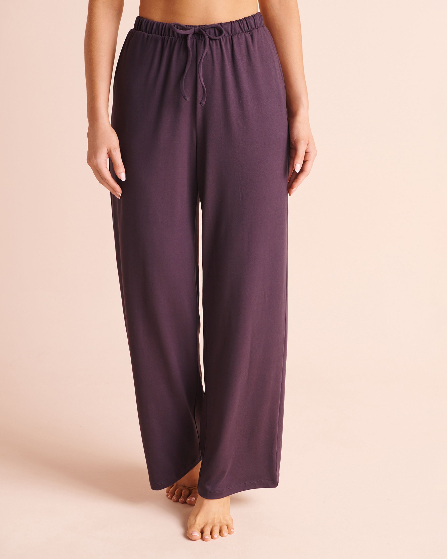 LA VIE EN ROSE Pantalon de pyjama ultra doux Prune foncé 40200887 - View1