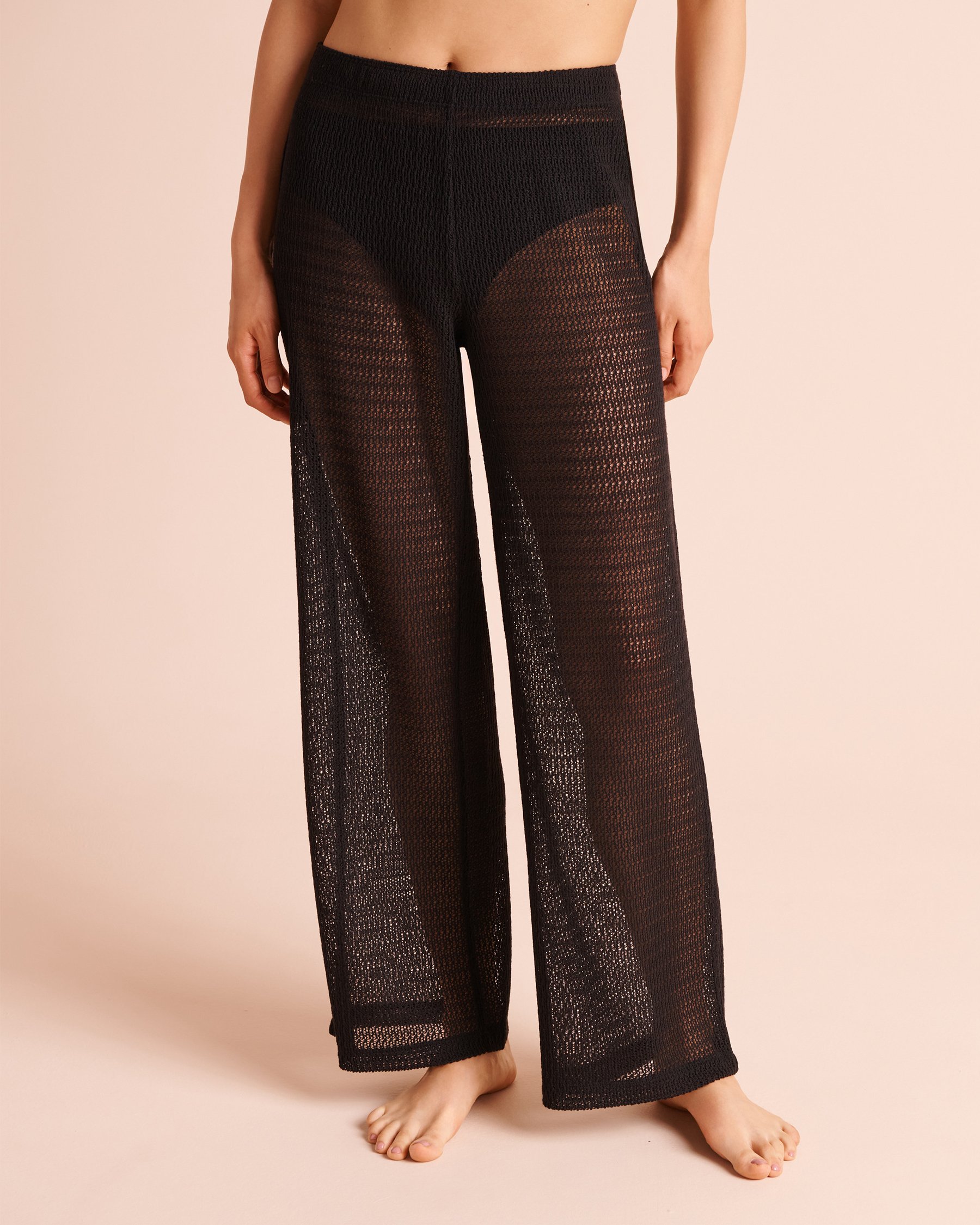 LA VIE EN ROSE AQUA Pantalon en crochet Noir 80200112 - View1
