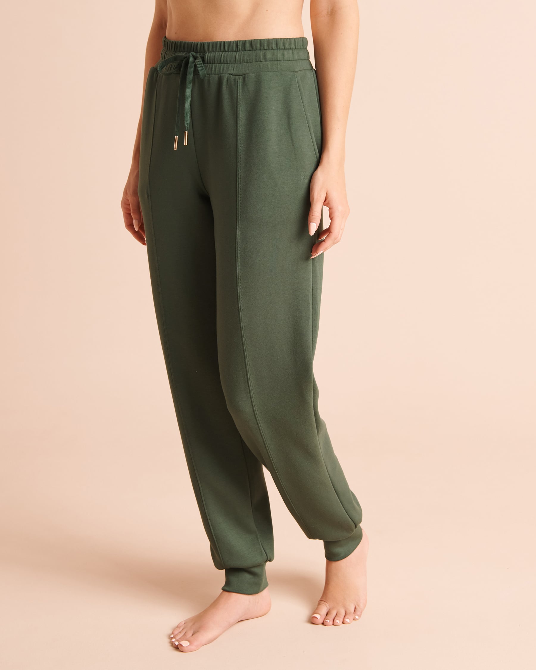 LA VIE EN ROSE Scuba Knit Jogger Pants Jungle Green 50200129 - View1