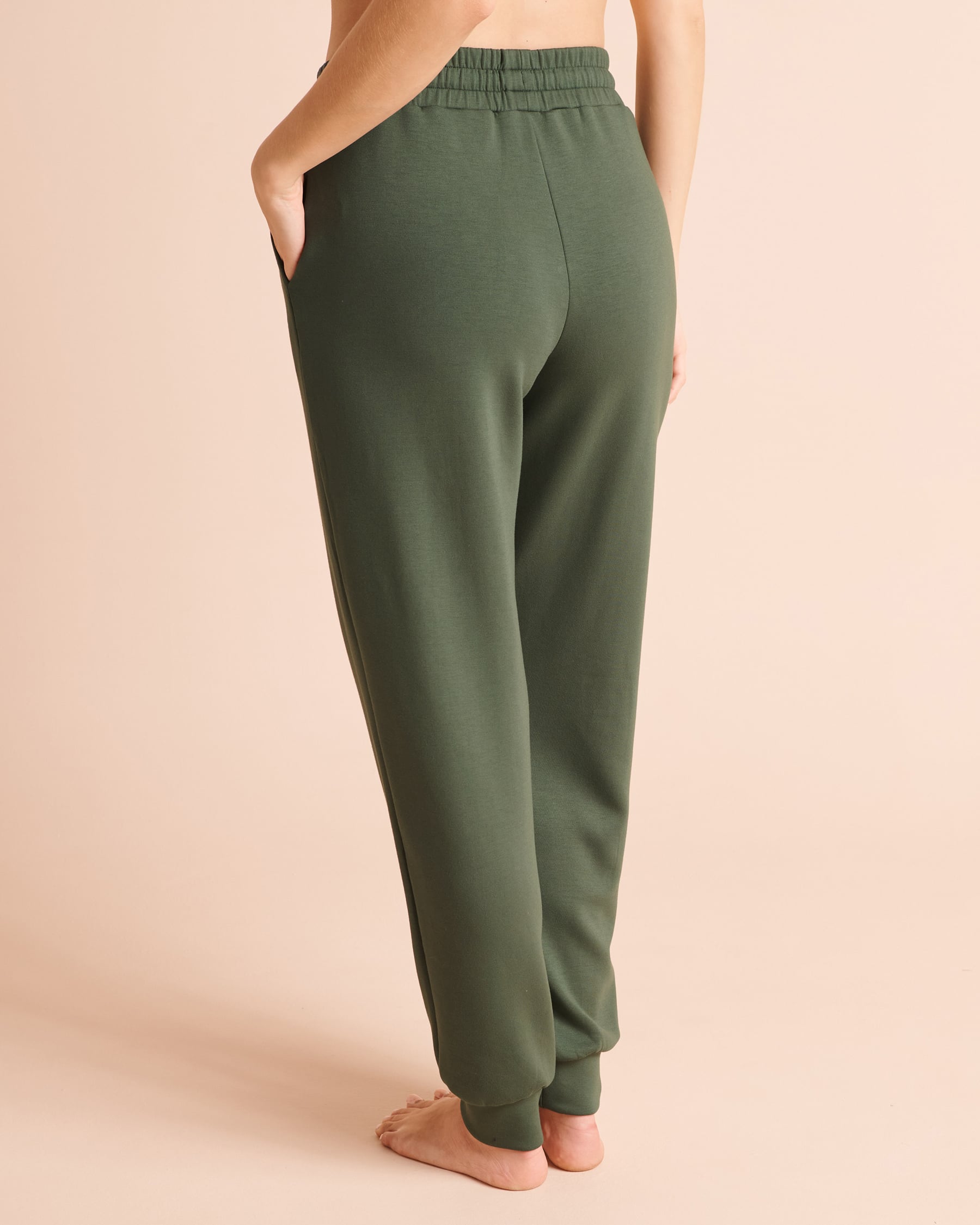 LA VIE EN ROSE Scuba Knit Jogger Pants Jungle Green 50200129 - View2