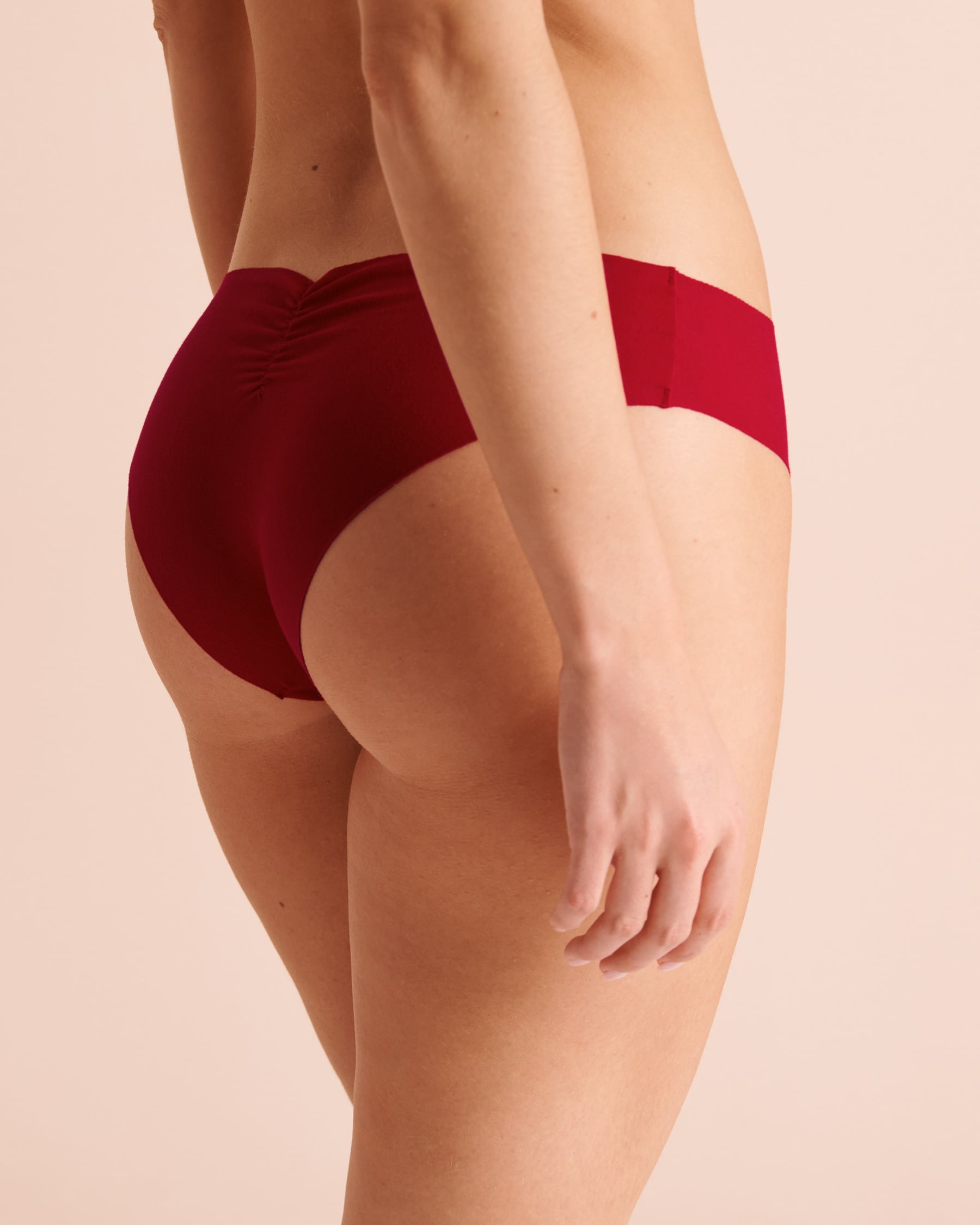 LA VIE EN ROSE Culotte cheeky coton invisible Rouge sucre d'orge 20100874 - Voir2