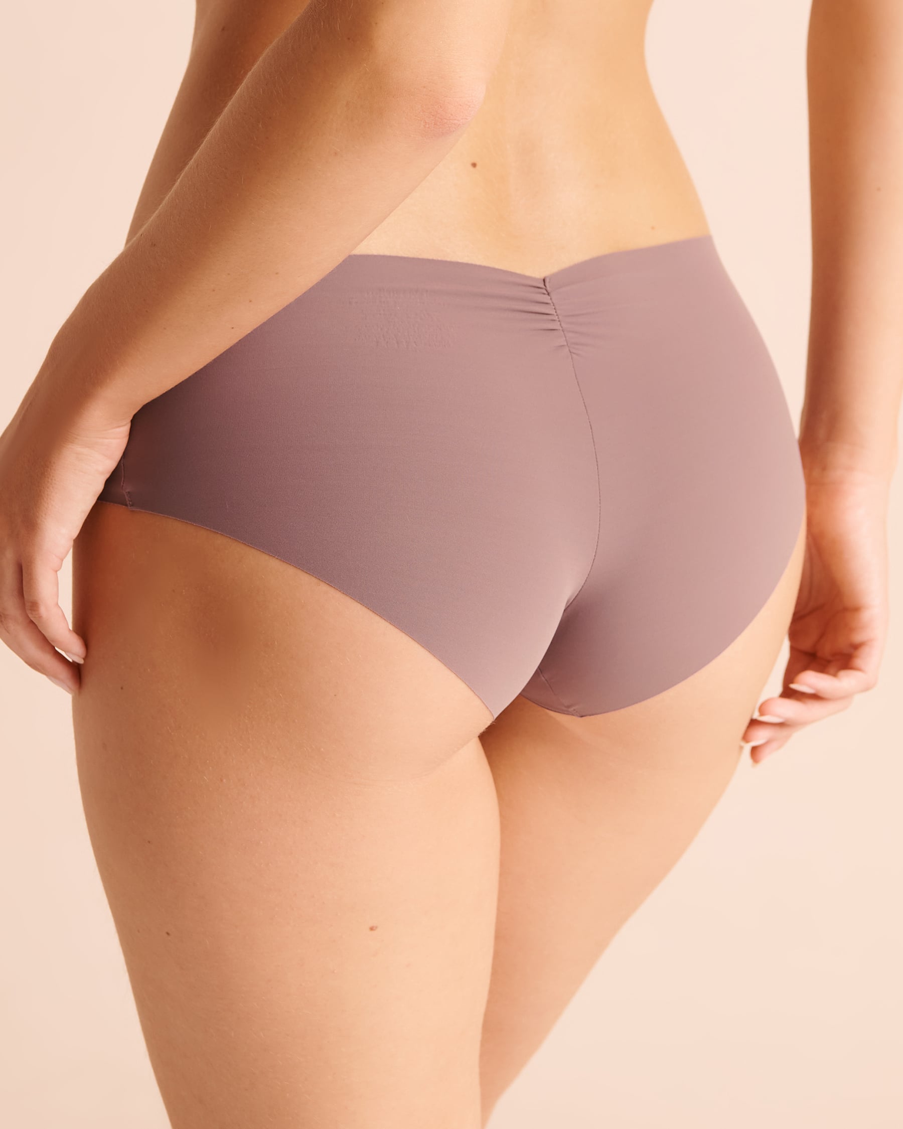 LA VIE EN ROSE Culotte aux hanches microfibre invisible Prune 20200891 - View2