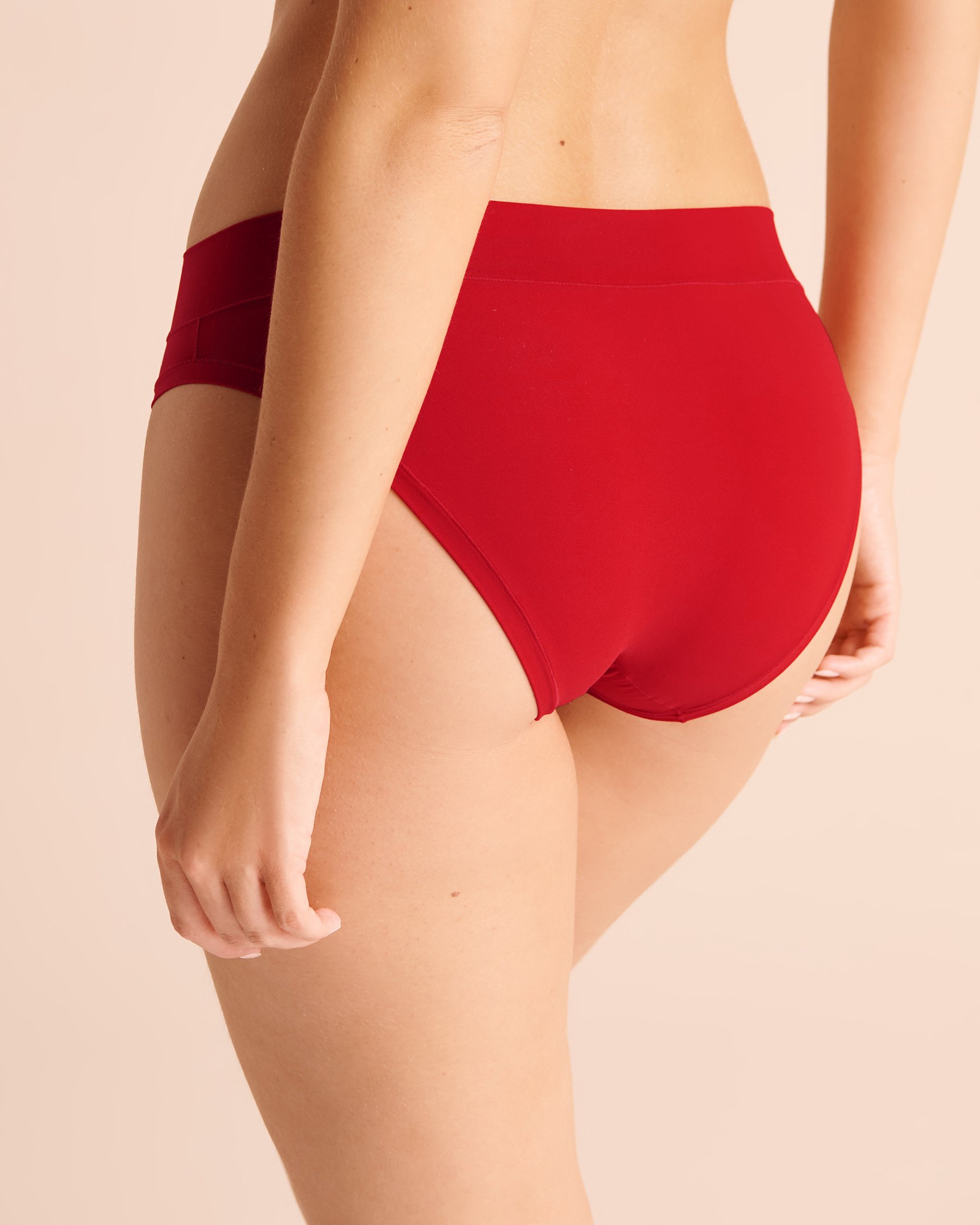 LA VIE EN ROSE Culotte bikini fit parfait Rouge sucre d'orge 20200895 - Voir2