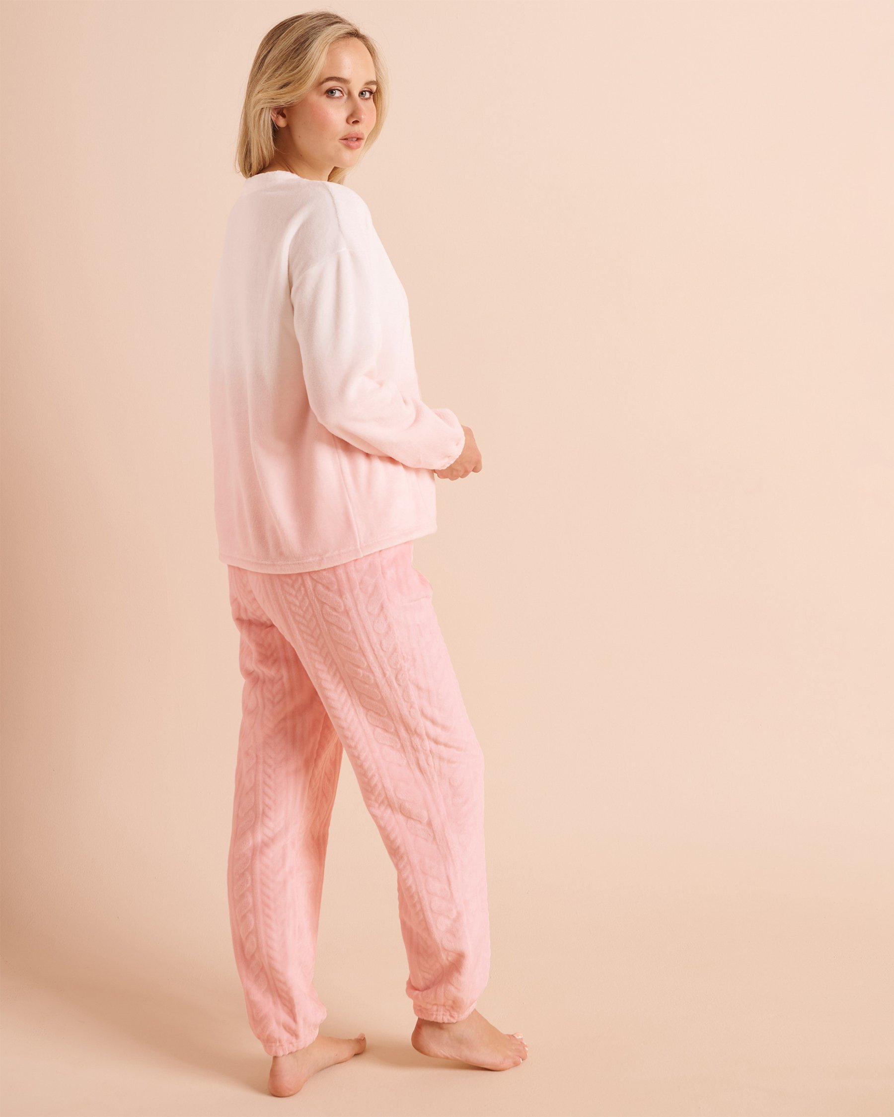 LA VIE EN ROSE Ensemble pyjama en peluche douce broderie souris Souris/Tricot 40400110 - View2