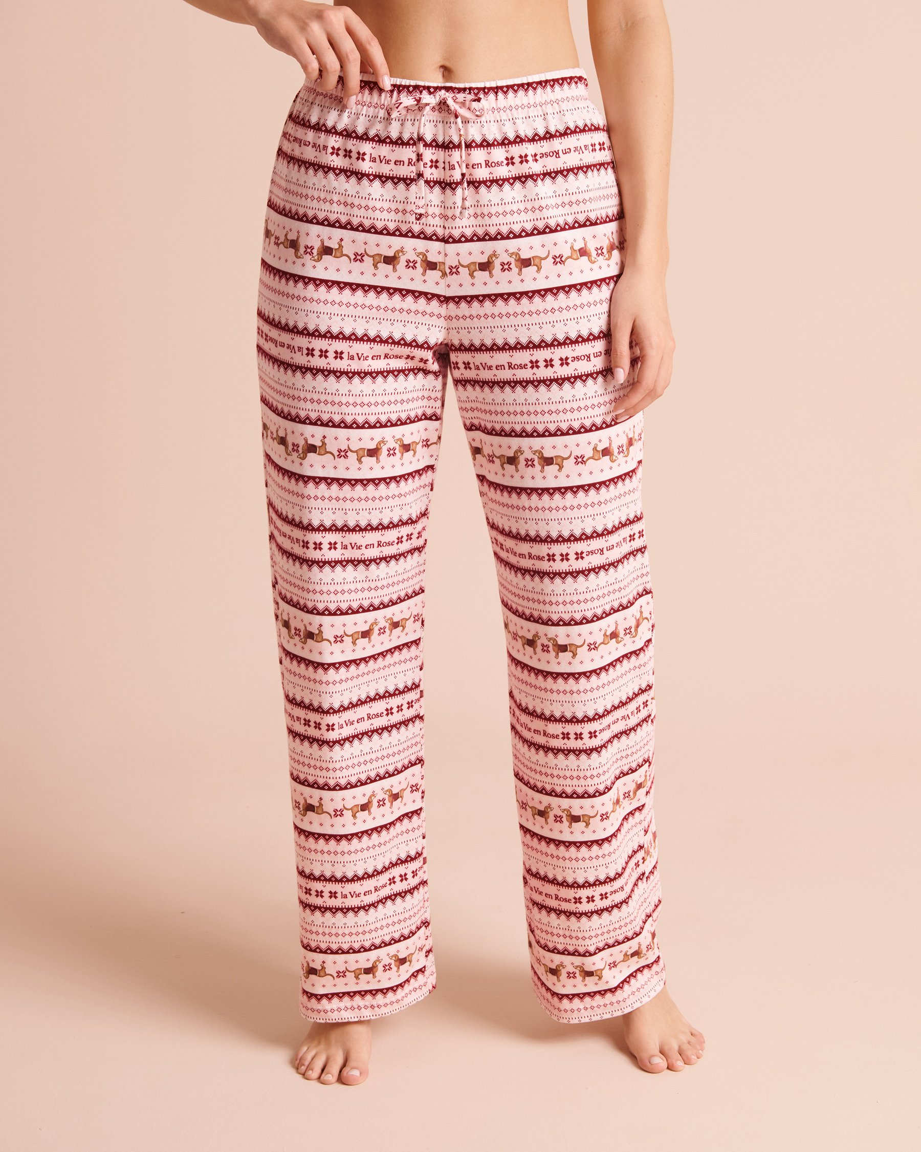 LA VIE EN ROSE Ensemble pyjama en coton imprimé teckels Rose/Teckels 40400102 - View4