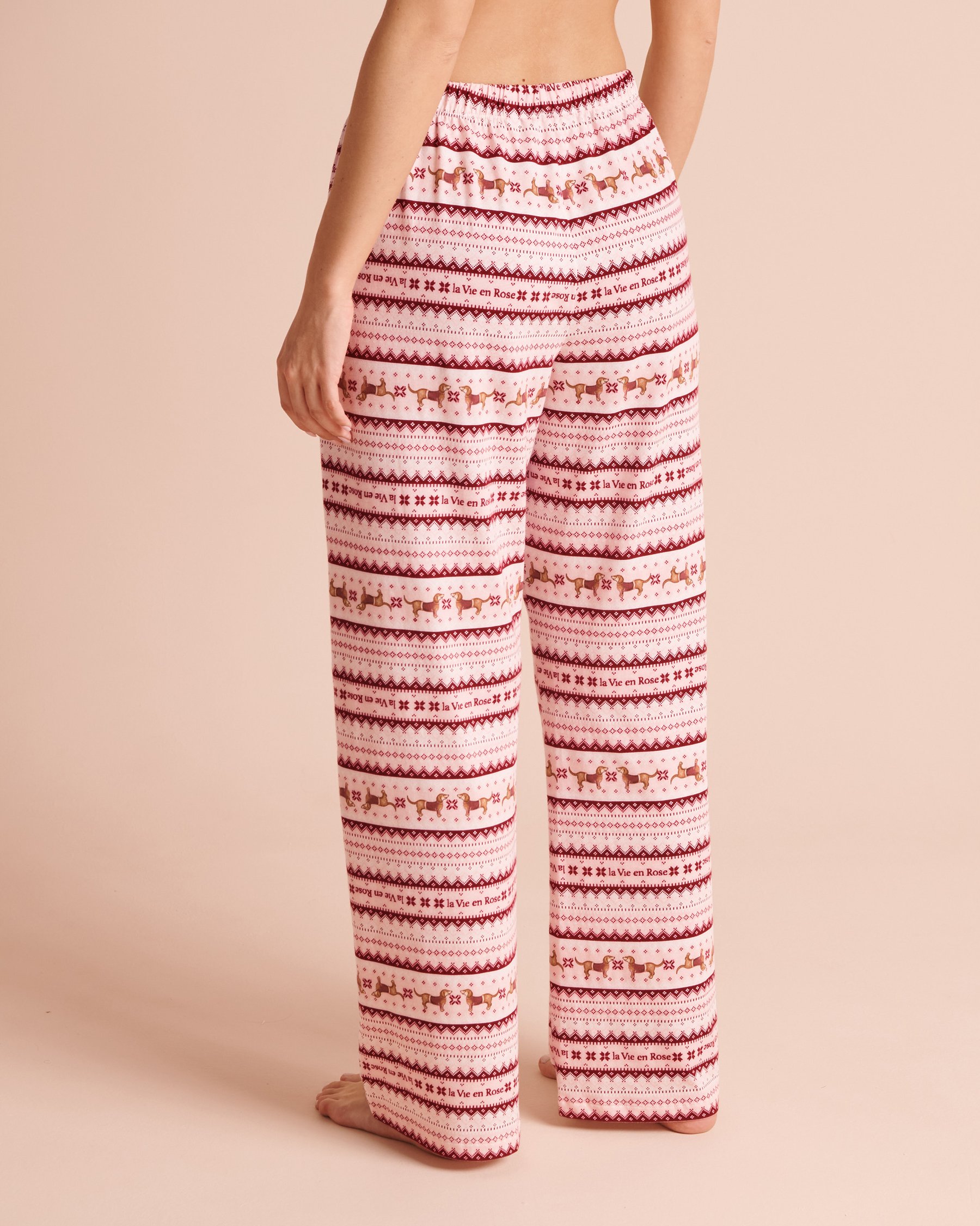LA VIE EN ROSE Ensemble pyjama en coton imprimé teckels Rose/Teckels 40400102 - View5