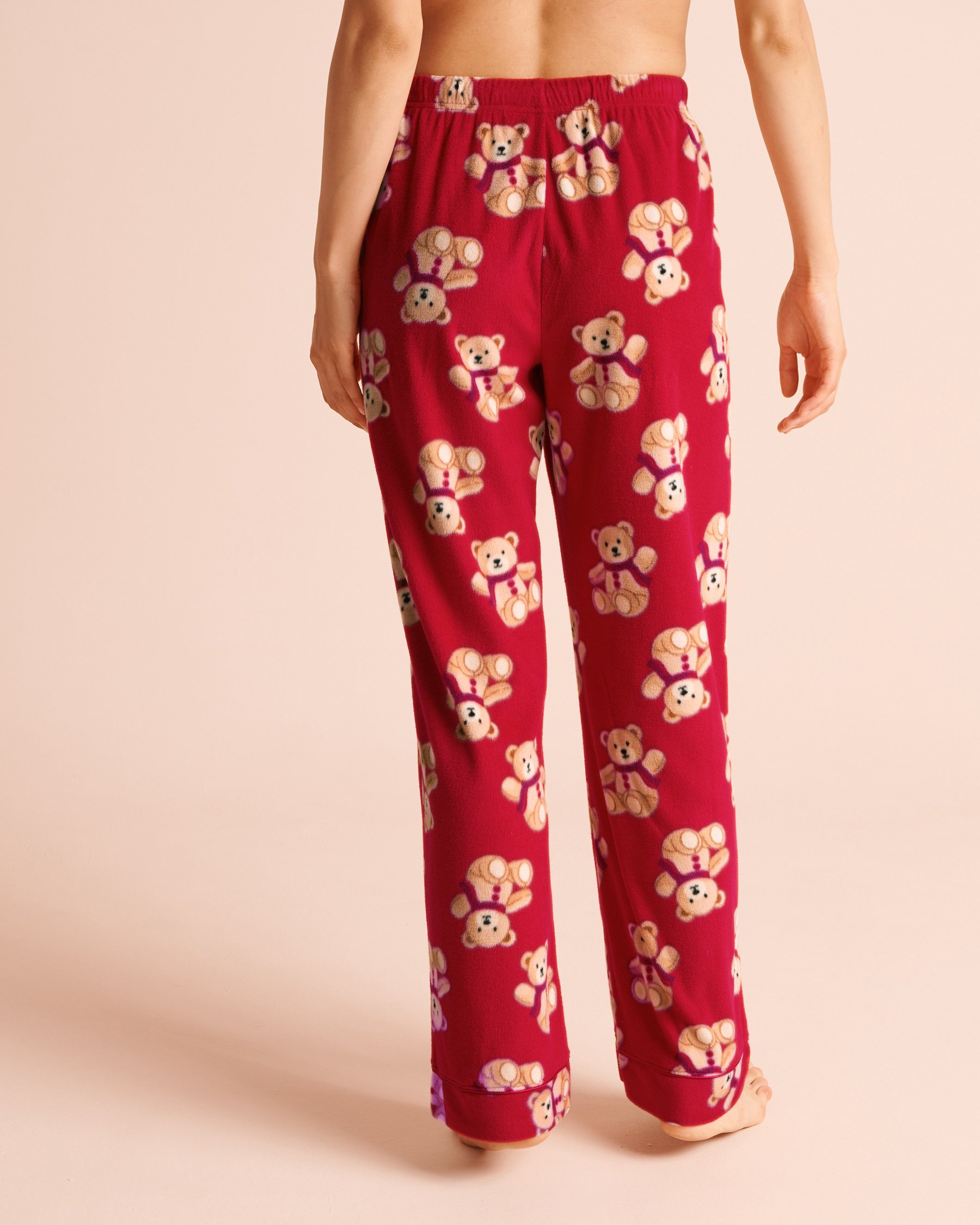 LA VIE EN ROSE Ensemble pyjama en polaire imprimé oursons Rouge/Oursons 40400104 - Voir5