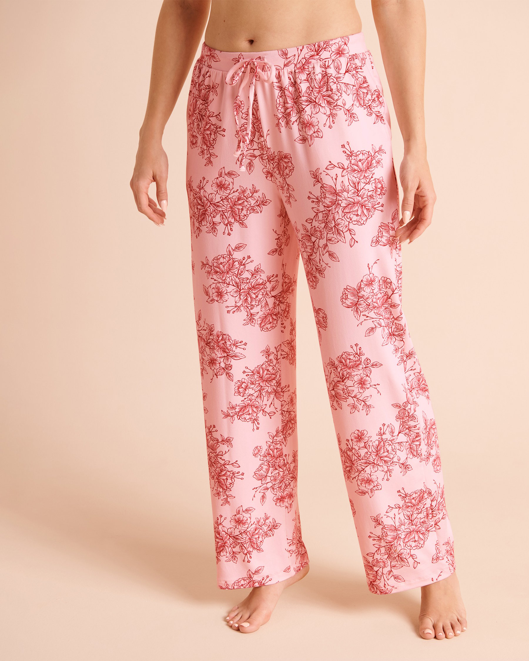 LA VIE EN ROSE Floral Print Super Soft Pajama Pants Pinkesque Bouquet 40200902 - View1