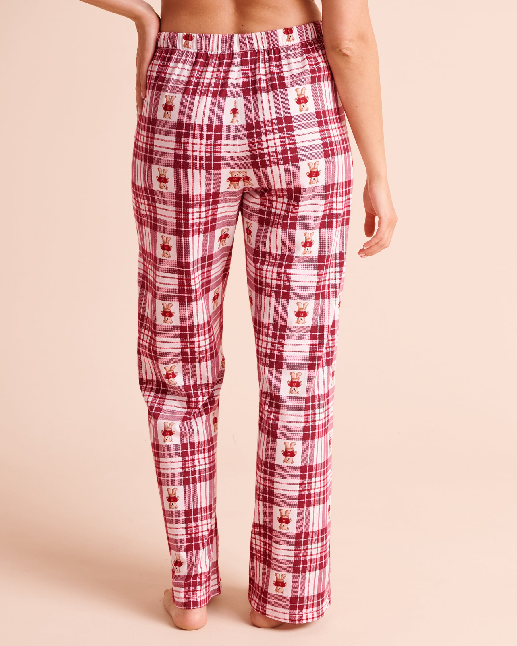 LA VIE EN ROSE Ensemble pyjama en coton imprimé oursons Bourgogne/Oursons 40400102 - View5