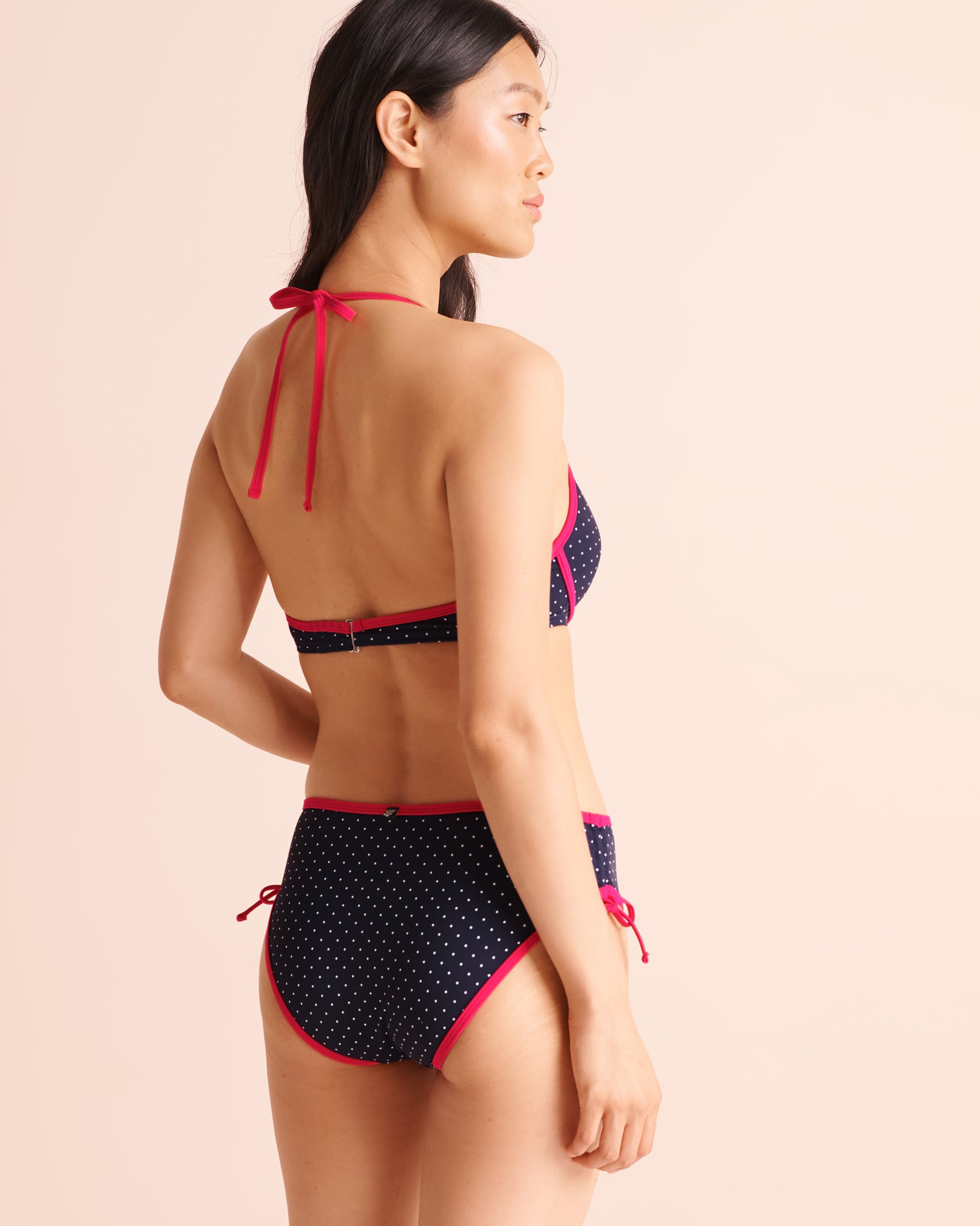 LA VIE EN ROSE AQUA Haut de bikini push-up NAVY POP Pois bleu marine 70101030 - View2