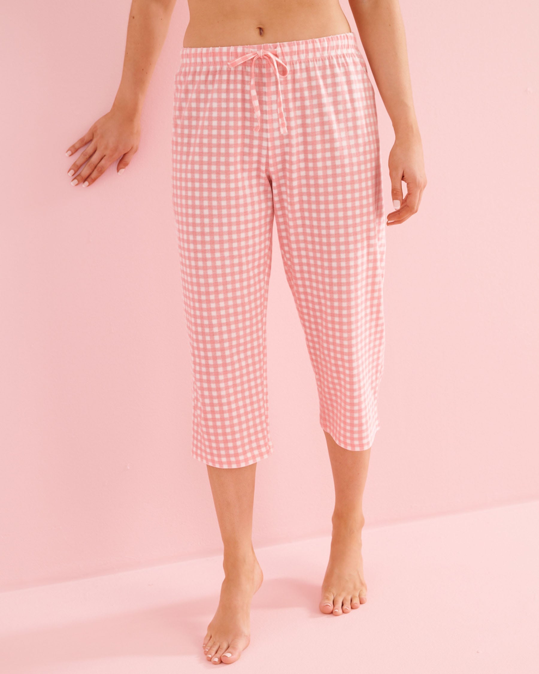 LA VIE EN ROSE Starfish Print Cotton T-shirt and Capris PJ Set Light Pink 40400097 - View4