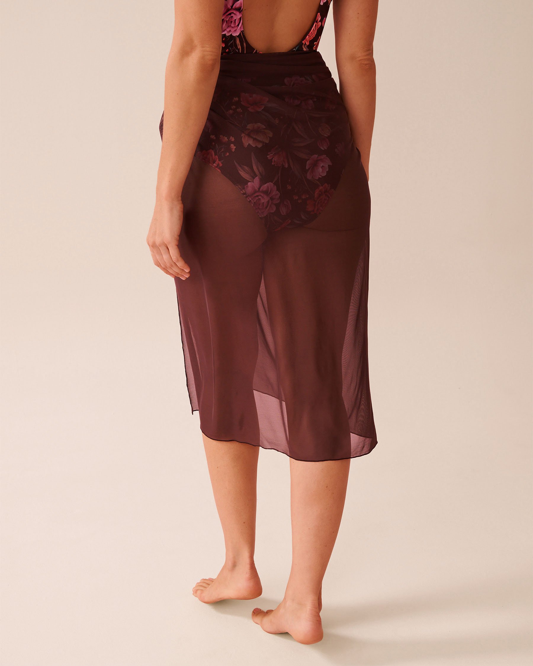 LA VIE EN ROSE AQUA Mesh Pareo Chocolate 80200088 - View3