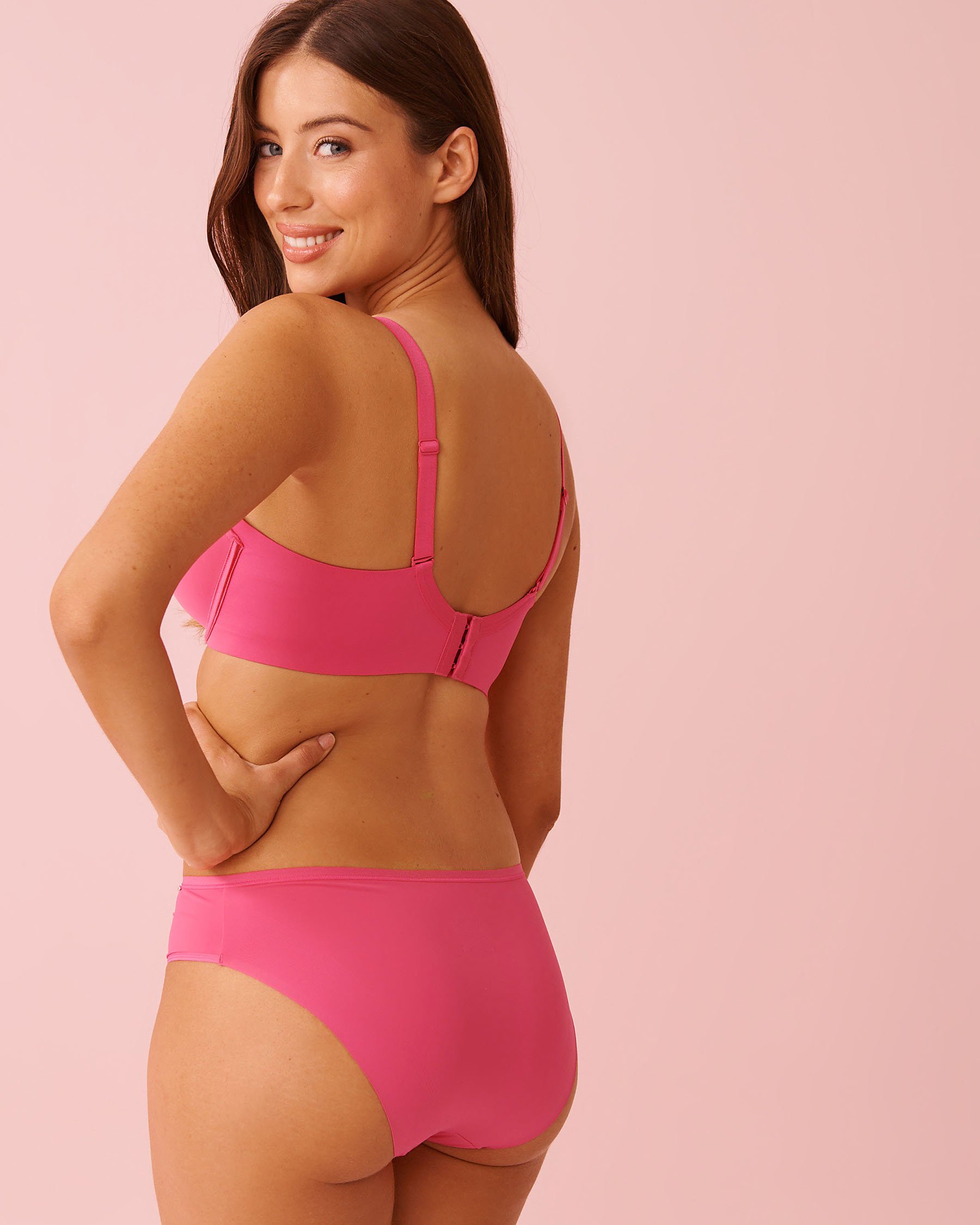 LA VIE EN ROSE Soutien-gorge push-up ondulé Rose fuchsia 10300233 - View2