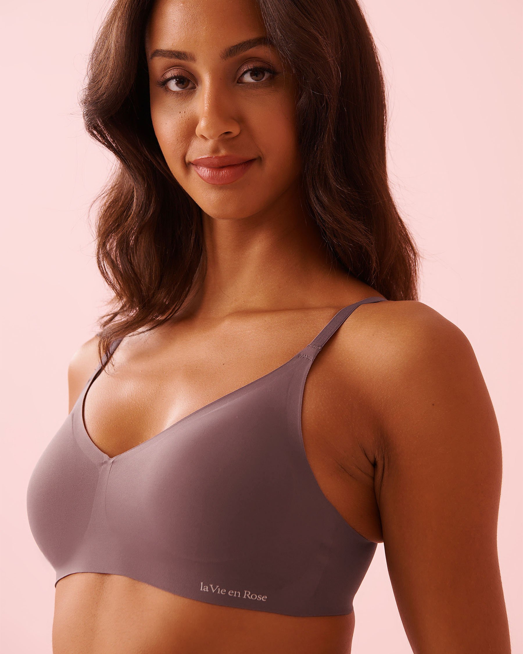 LA VIE EN ROSE Push-up Lounge Bralette Dusty Plum 10300234 - View3