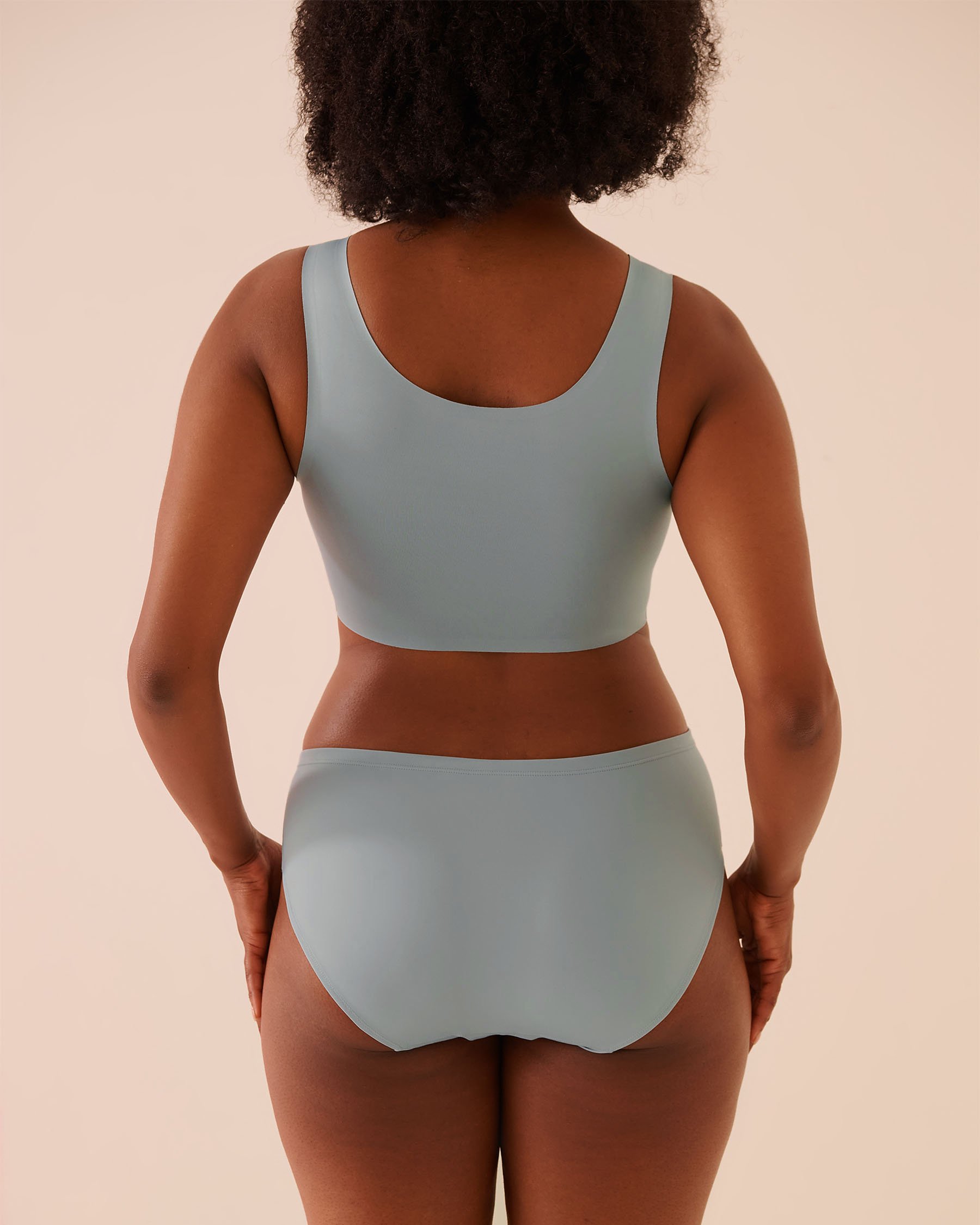 LA VIE EN ROSE Super Absorbency Hiphugger Period Panty Blue Grey 20400033 - View2