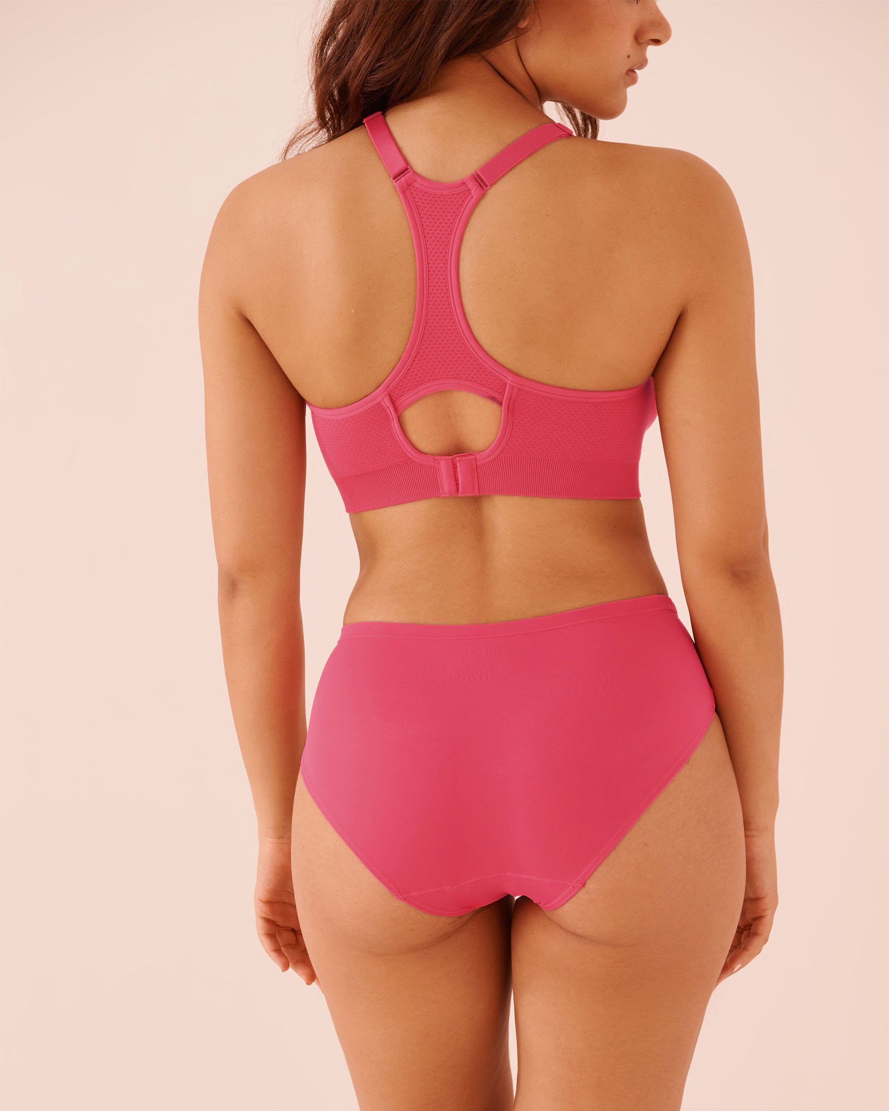 LA VIE EN ROSE Culotte menstruelle coupe aux hanches absorption super Rouge cerise 20400033 - View2