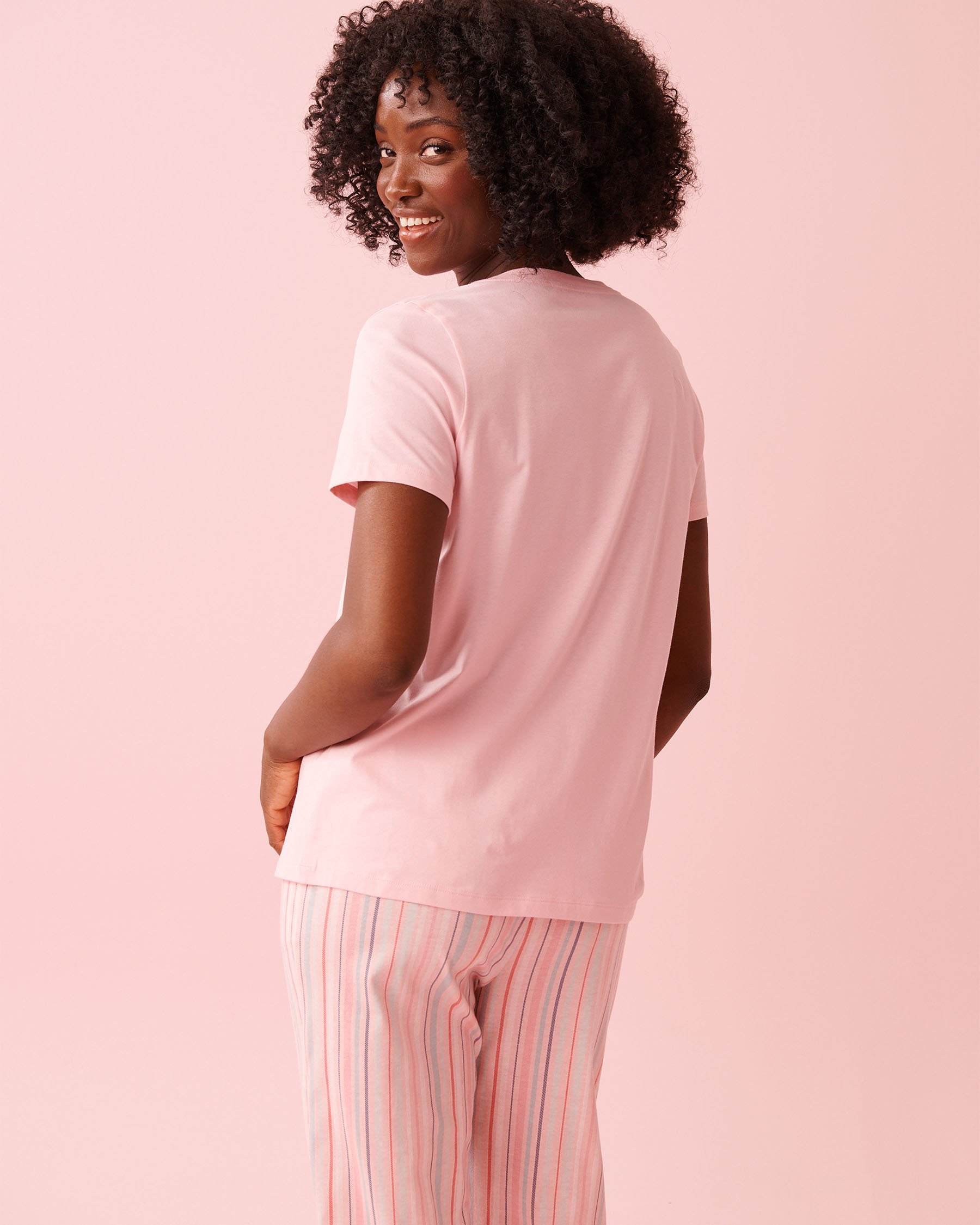 LA VIE EN ROSE Cupcake Print Cotton Crew Neck T-shirt Dreamy Pink 40100836 - View2