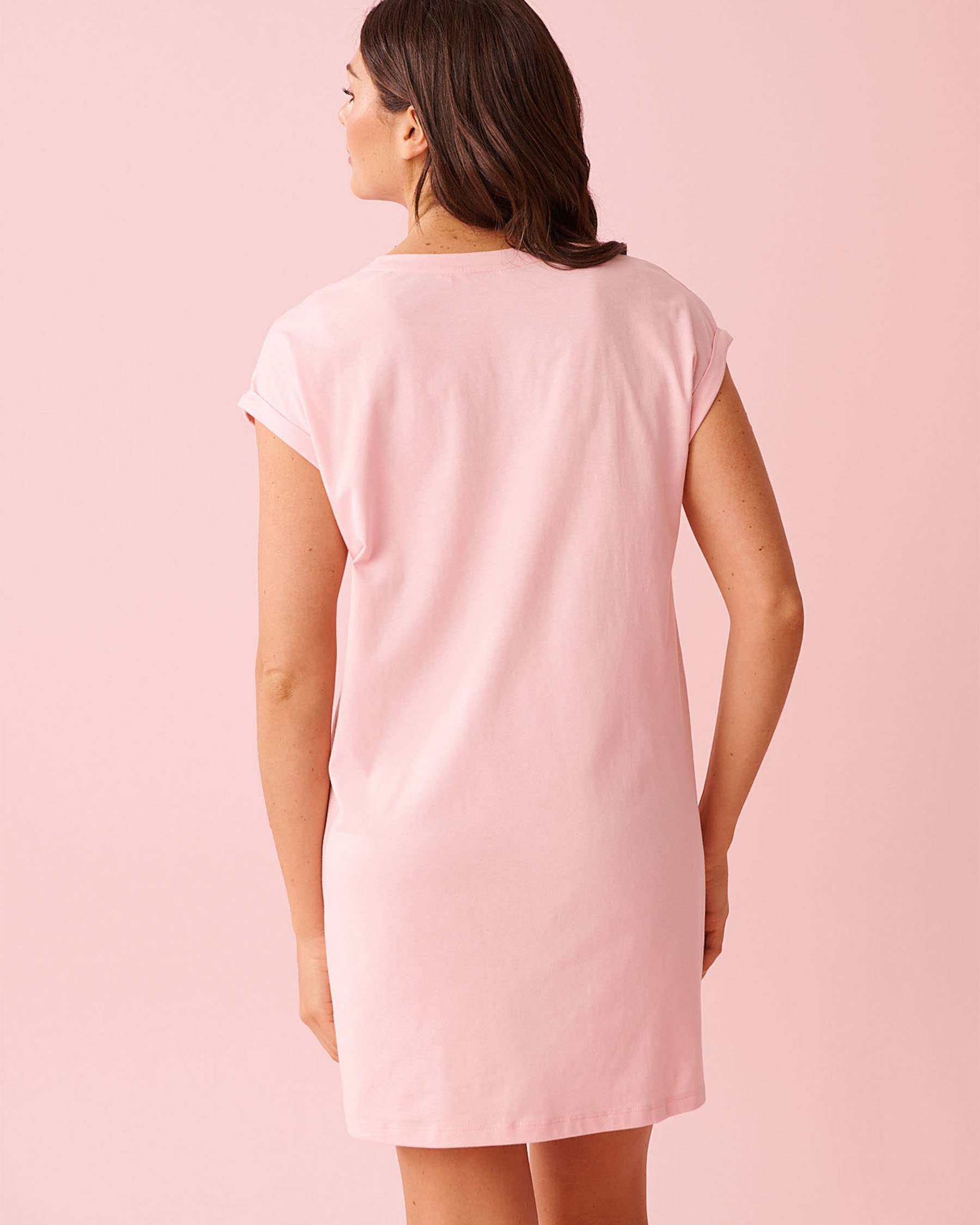 LA VIE EN ROSE Dog & Cupcake Print Cotton Short Sleeve Sleepshirt Dreamy Pink 40500479 - View2