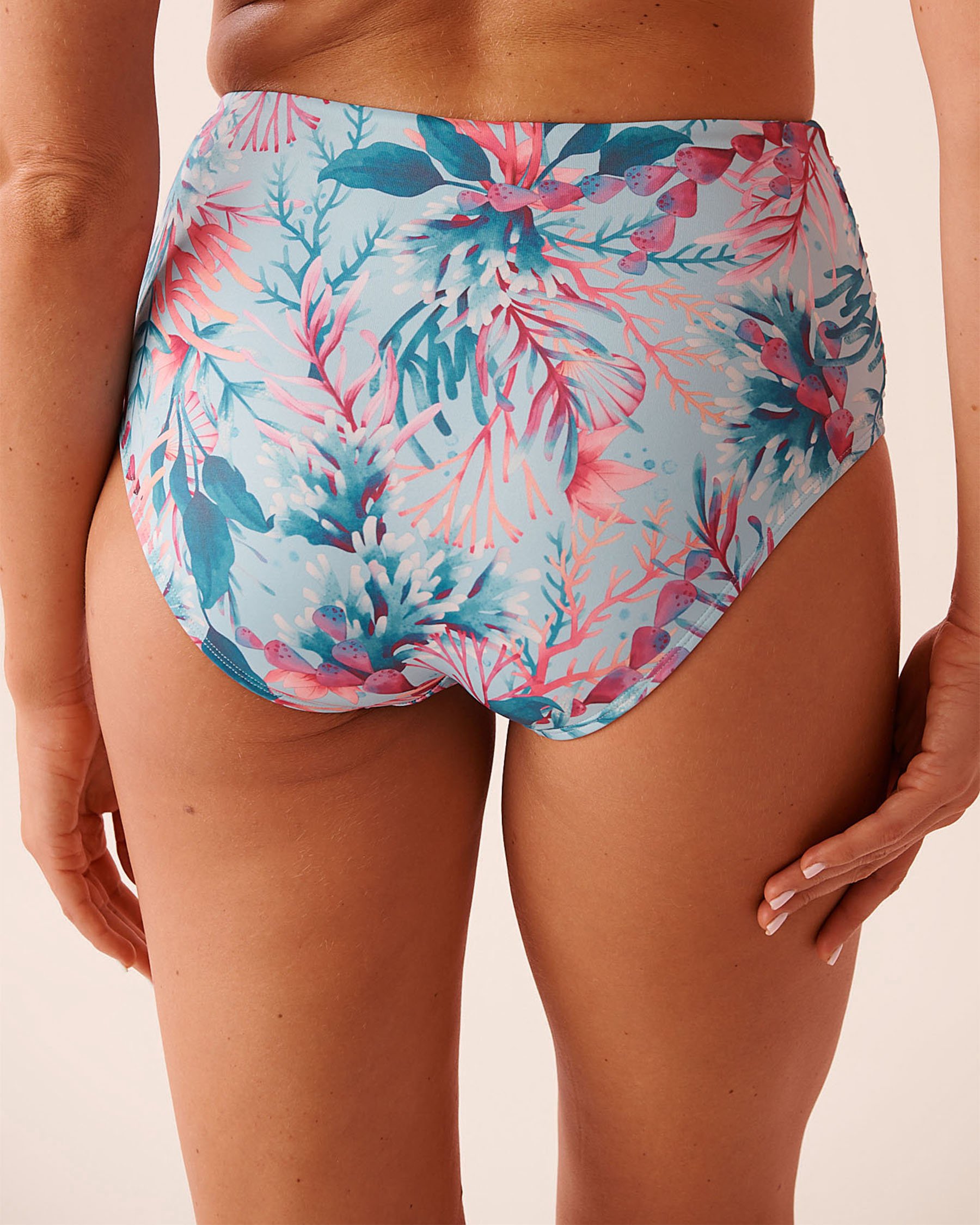 LA VIE EN ROSE AQUA Bas de bikini taille haute drapée REEF FANTASY Récif enchanté 70300824 - View2