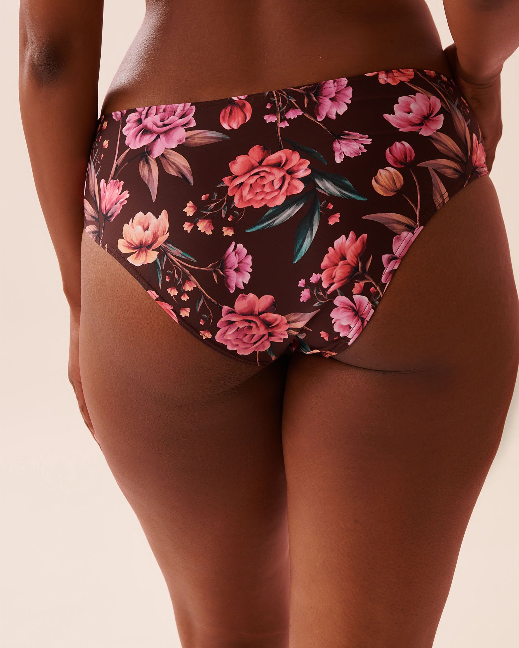 LA VIE EN ROSE AQUA Bas de bikini cheeky taille croisée ROYAL GARDEN Jardin royal 70300830 - Voir3