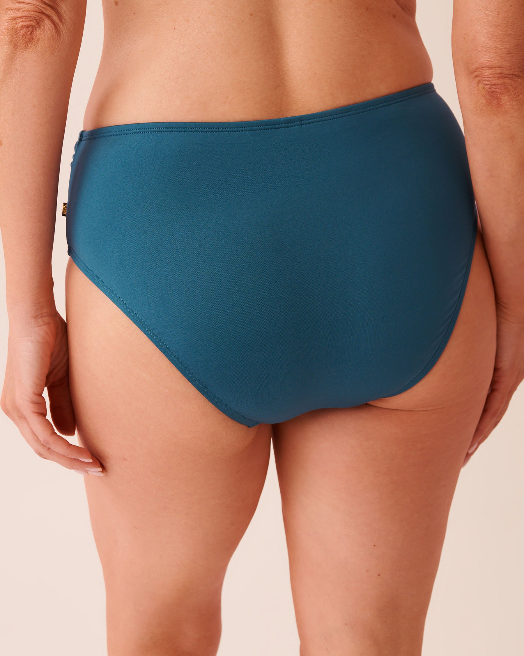 LA VIE EN ROSE AQUA DEEP WATER Draped Mid Waist Bikini Bottom Deep Water 70300823 - View2