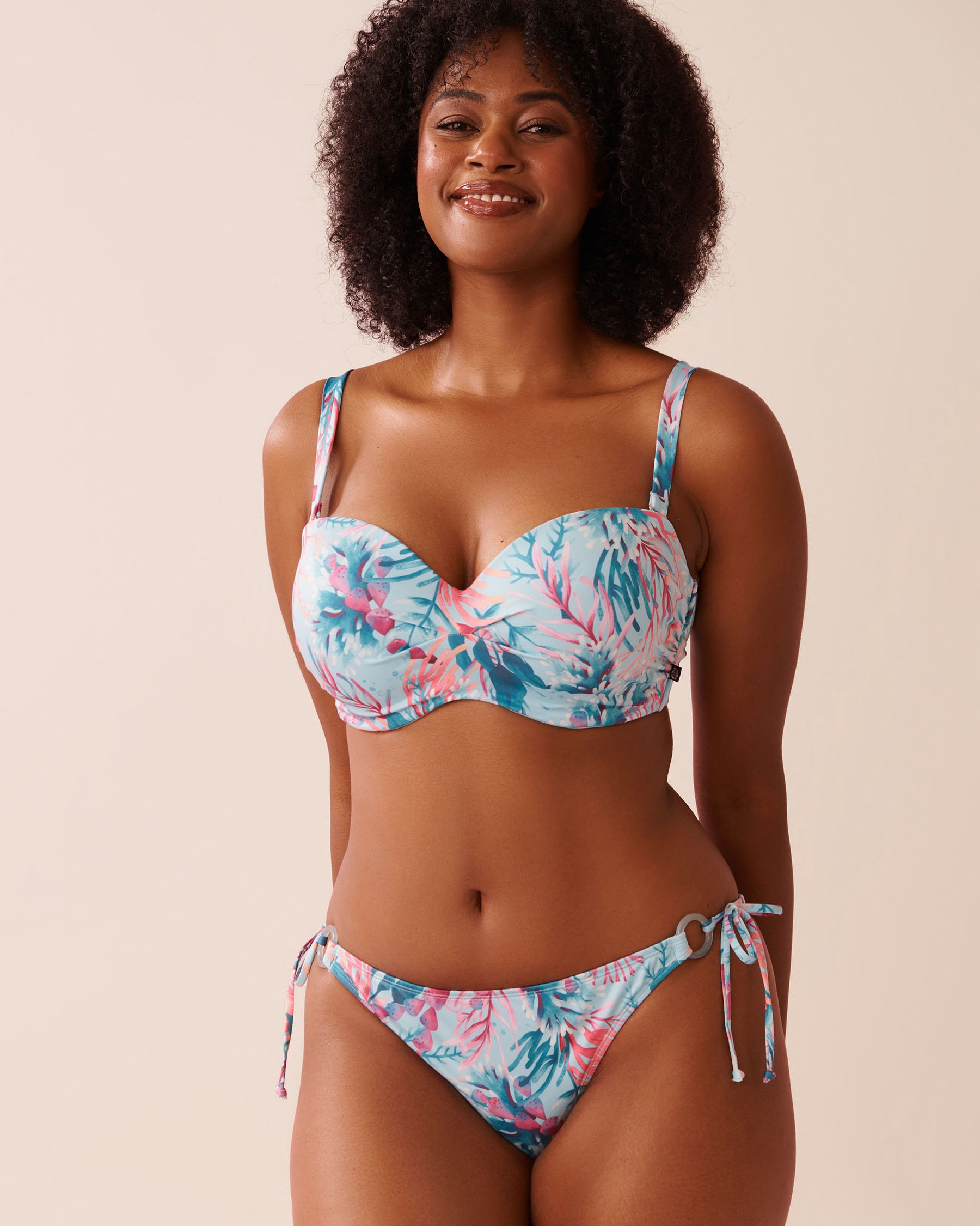 LA VIE EN ROSE AQUA REEF FANTASY D Cup Bandeau Bikini Top Reef Fantasy 70200206 - View2