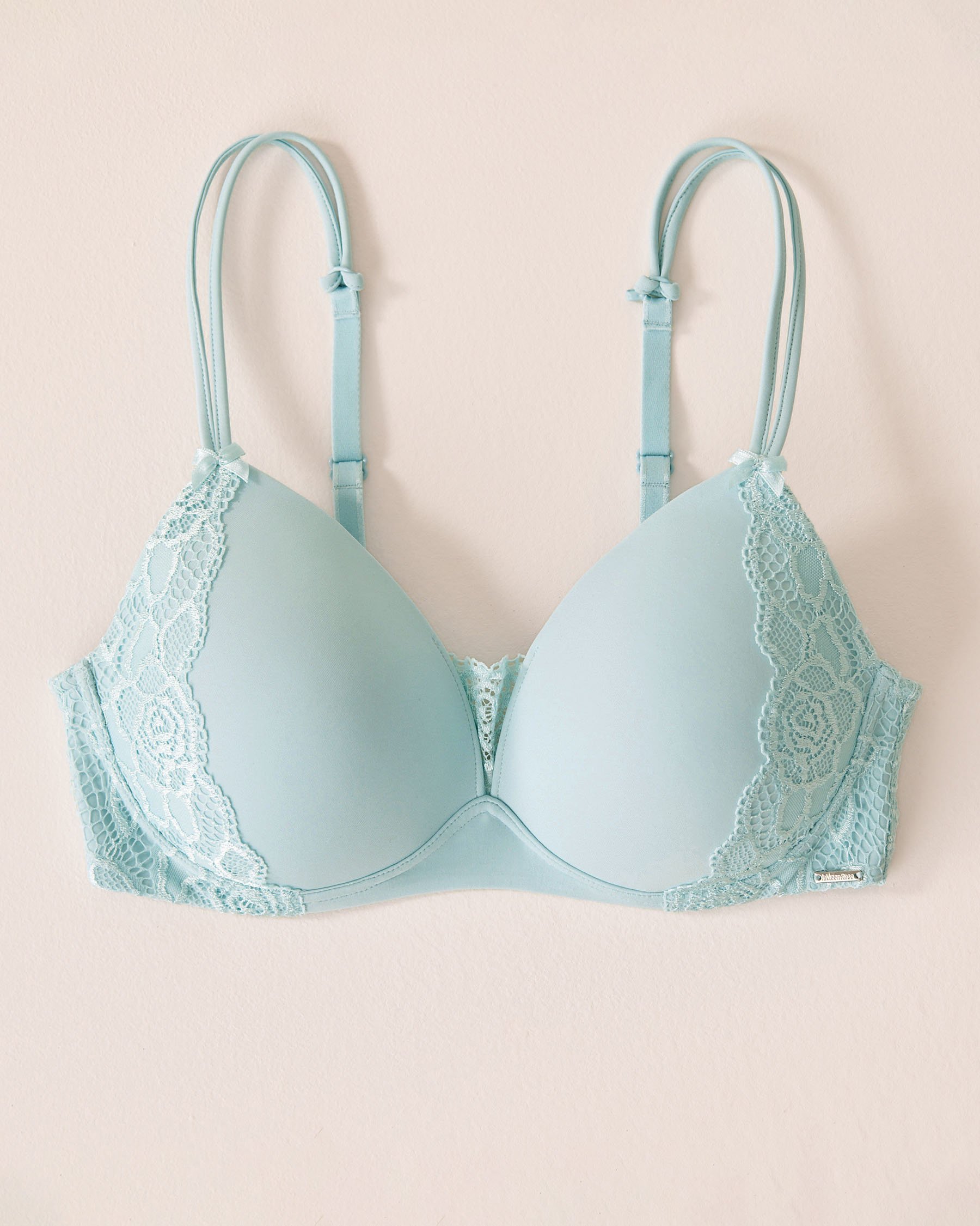 LA VIE EN ROSE Lightly Lined Wireless Mastectomy Bra Baby Blue 10200592 - View1