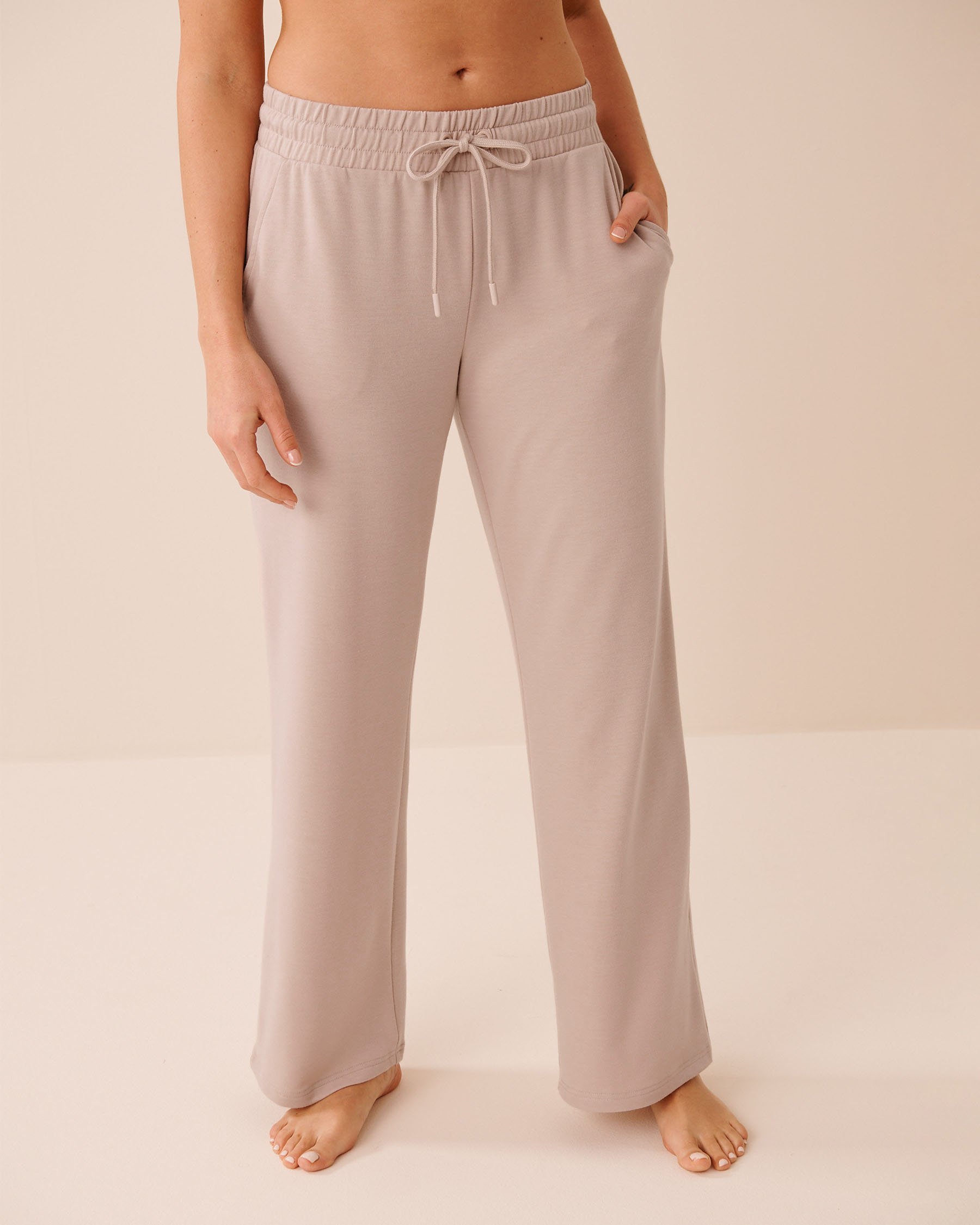 LA VIE EN ROSE Pantalon en molleton Beige grisé 50200114 - View1