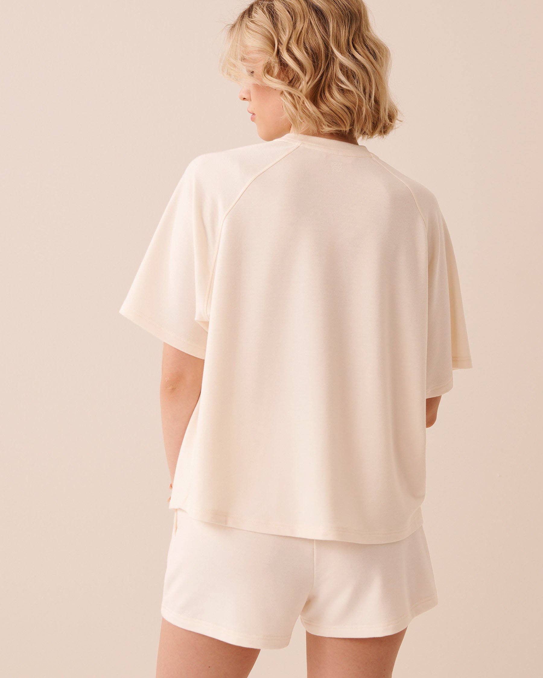 LA VIE EN ROSE T-shirt en molleton Jaune pastel 50100127 - View2