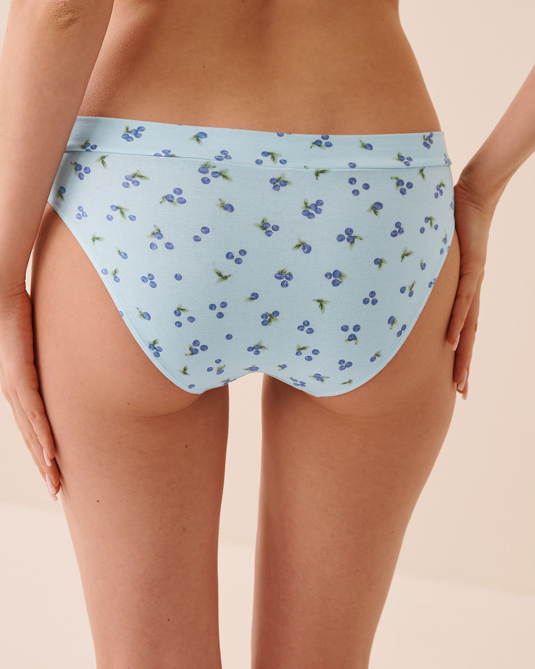 LA VIE EN ROSE Cotton Bikini Panty Blue/Berries 20100731 - View2