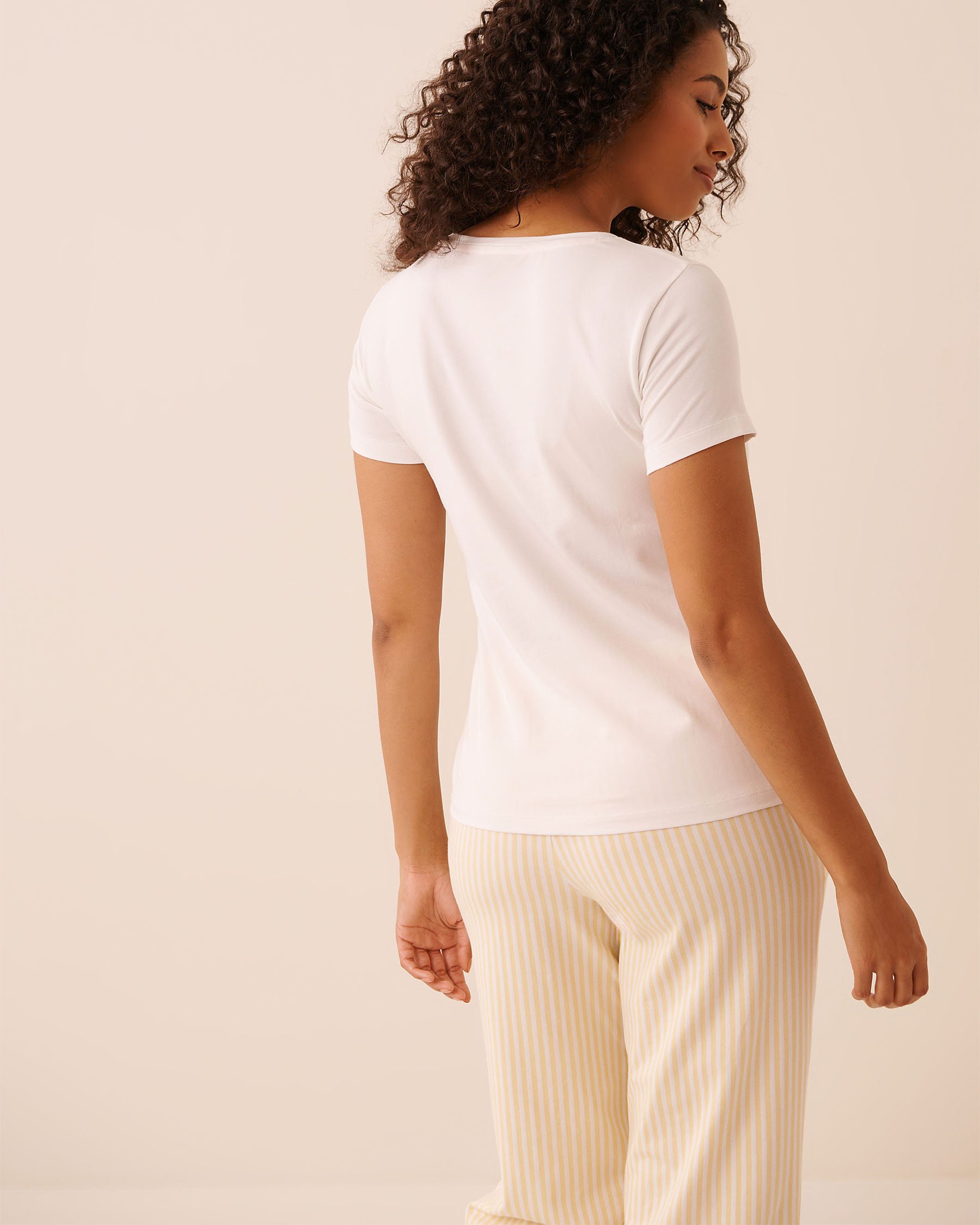 LA VIE EN ROSE T-shirt en coton Blanc 40100849 - View2